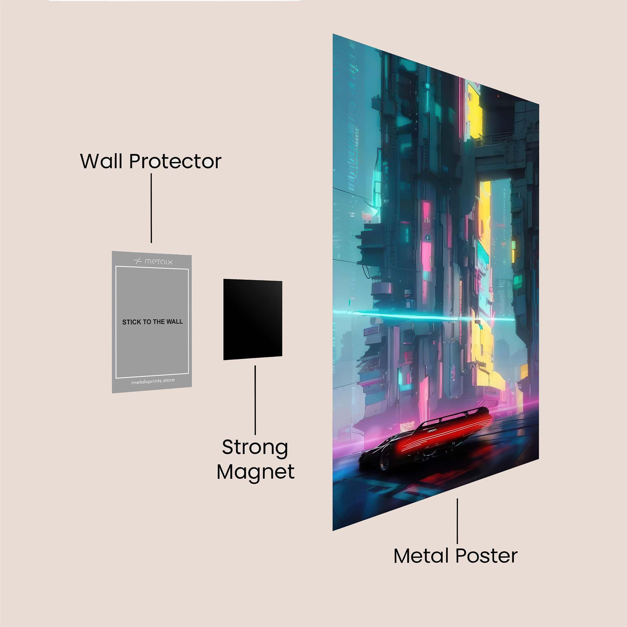 Neon Dream Safe Wall Magnetic / M