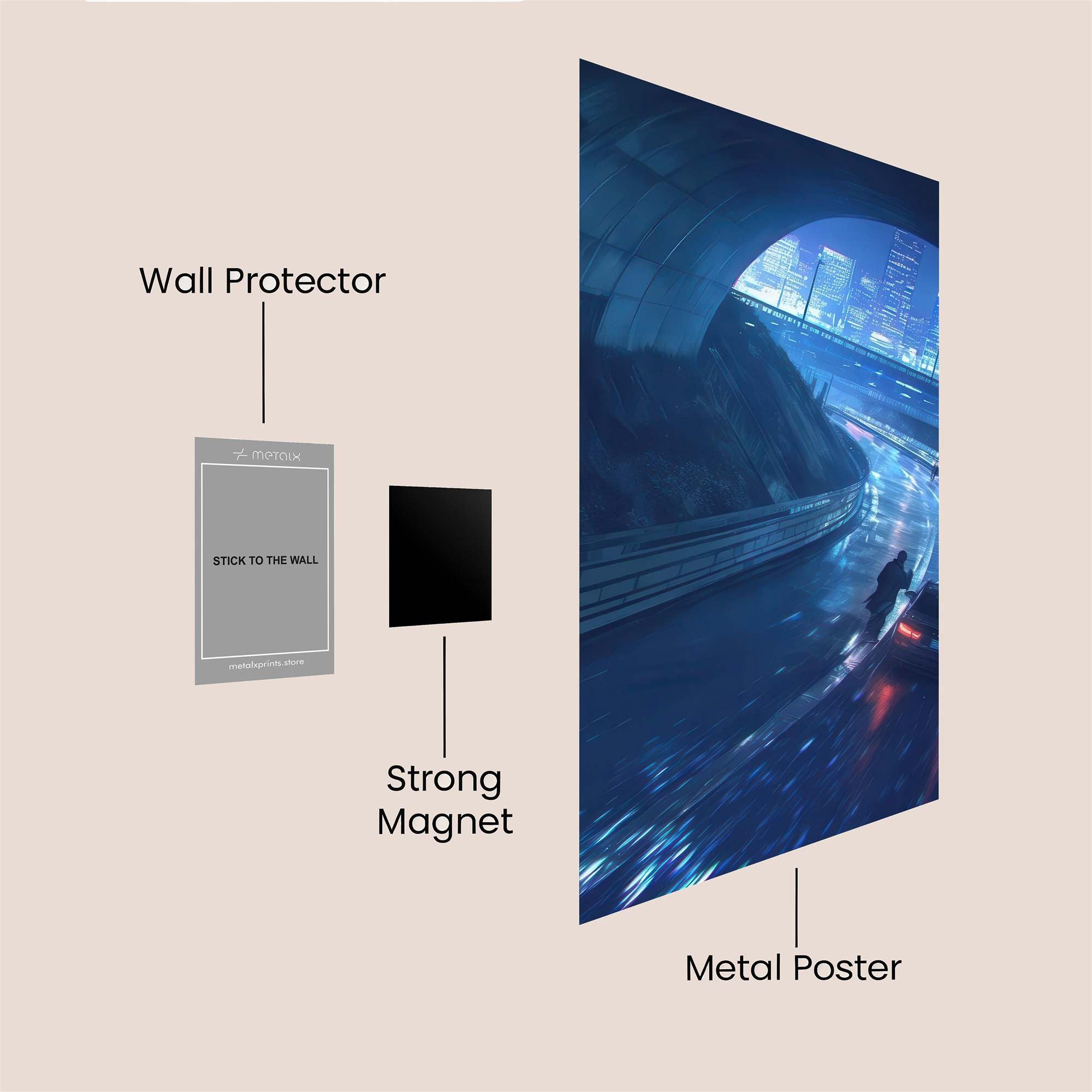 Cityscape Escape Safe Wall Magnetic / M