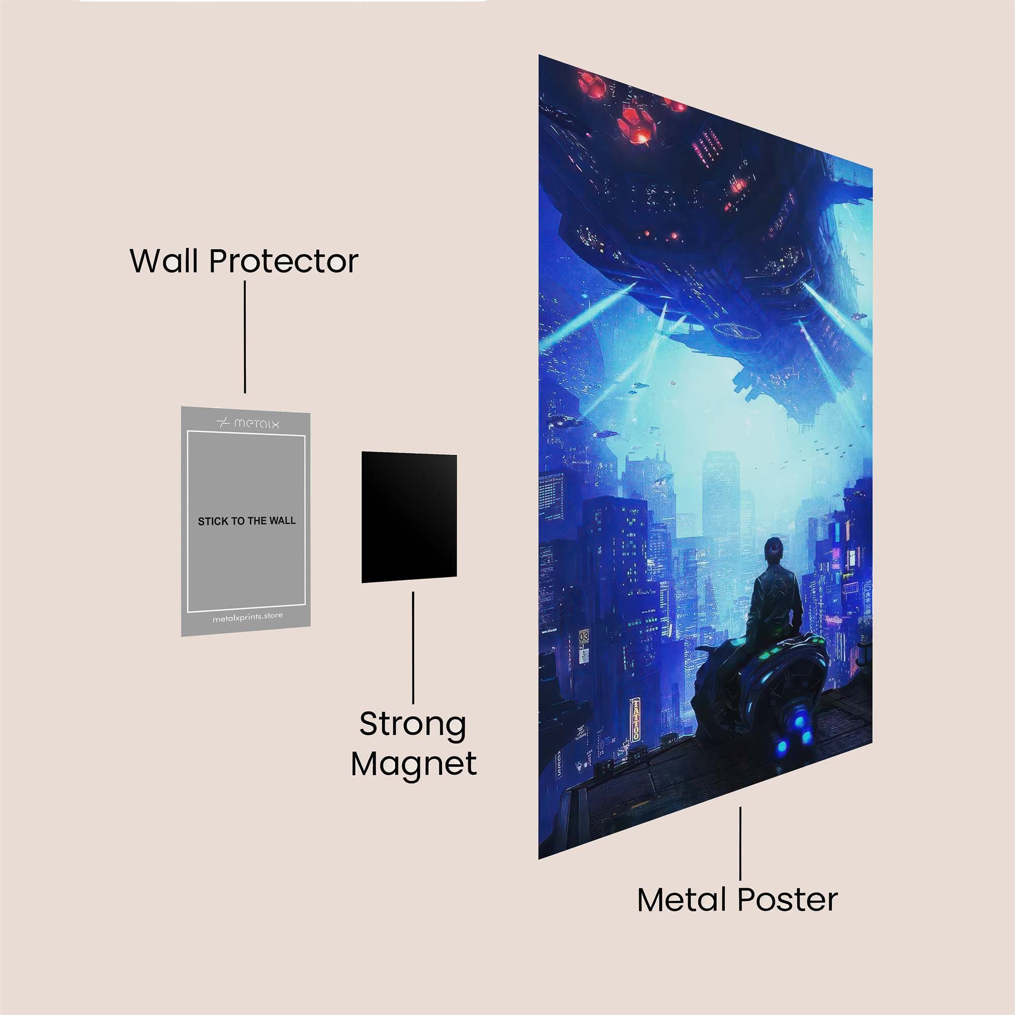 Alien Arrival Safe Wall Magnetic / M