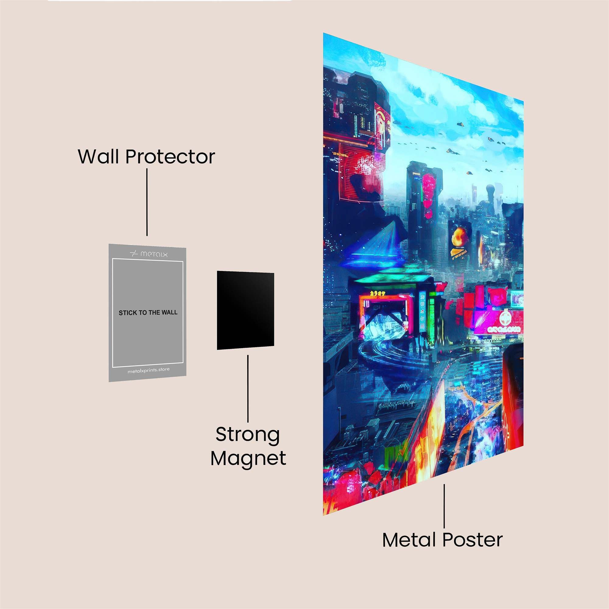 NeonPulse Safe Wall Magnetic / M
