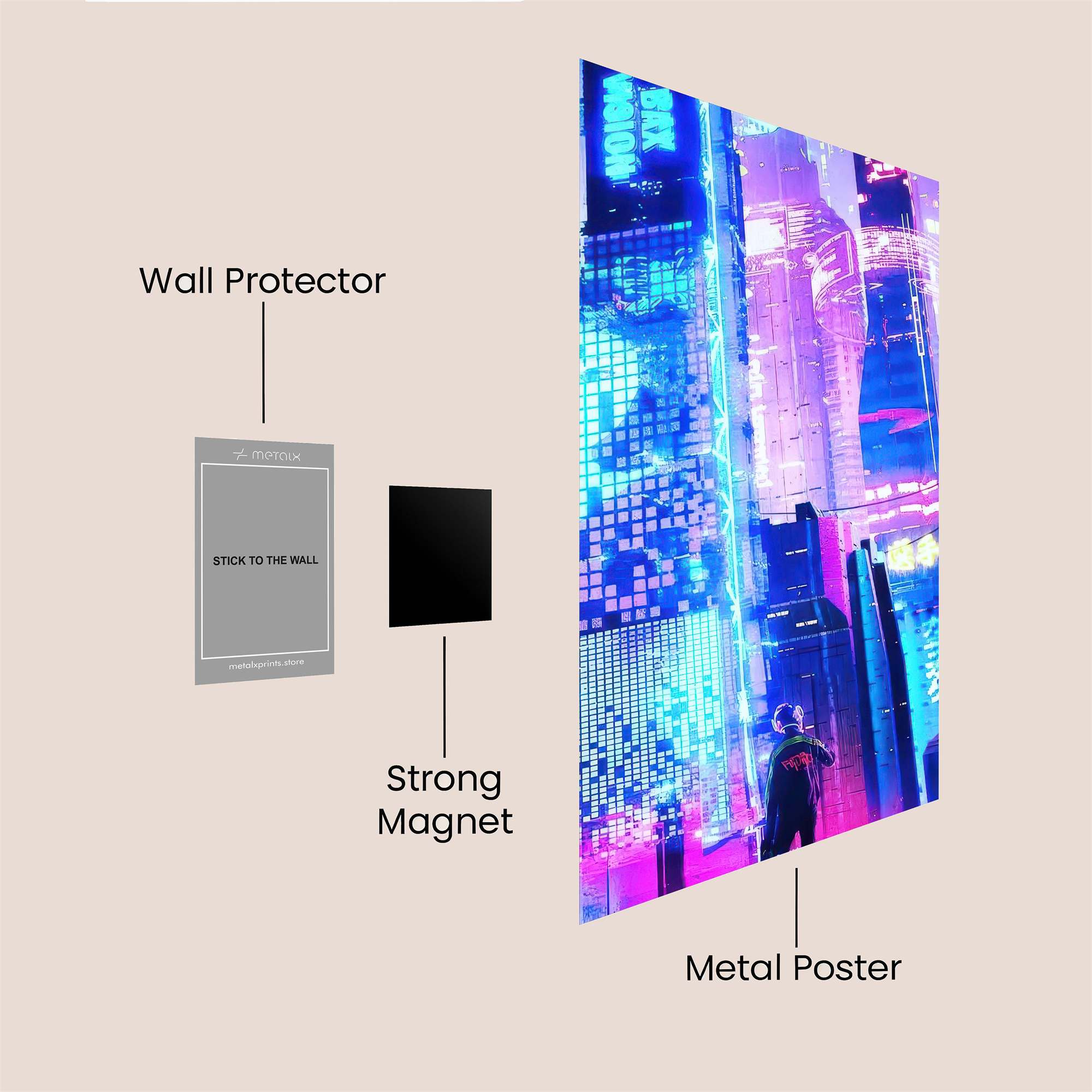 Neon Rapture Safe Wall Magnetic / M