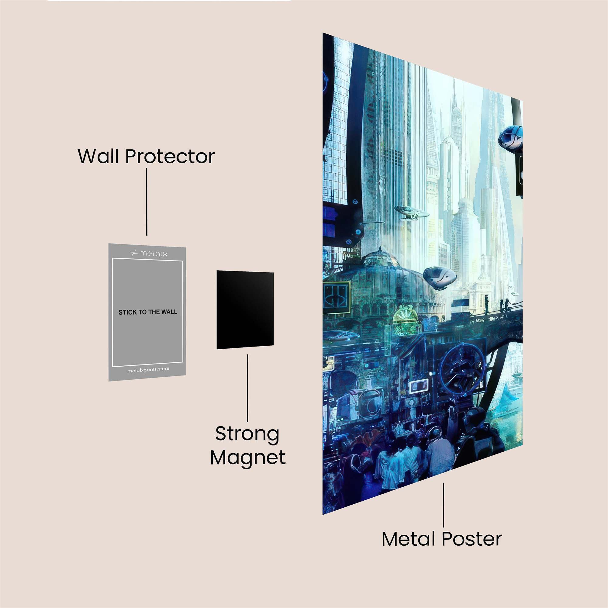 Metropolis Dream Safe Wall Magnetic / M