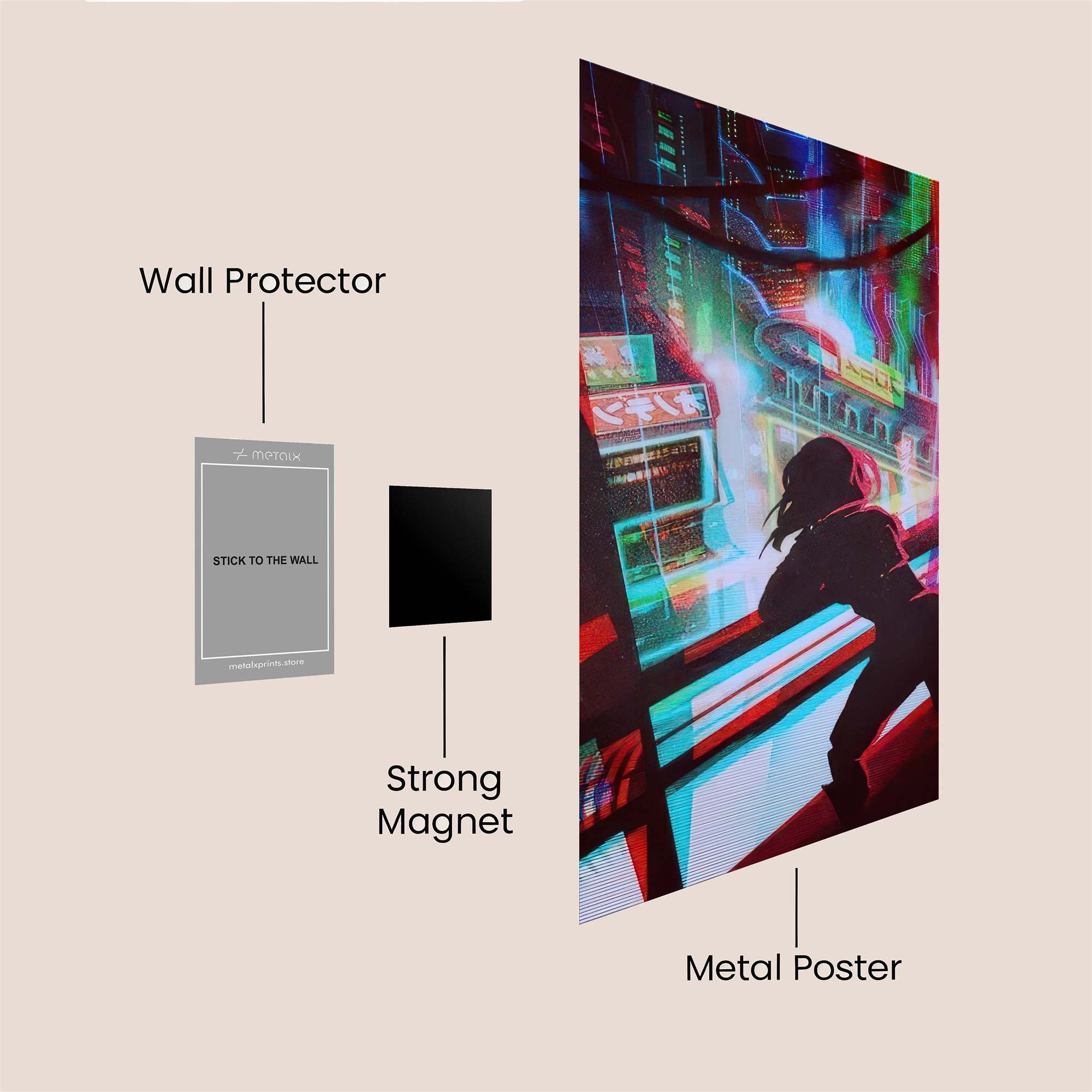 Cyberpunk Solitude Safe Wall Magnetic / M