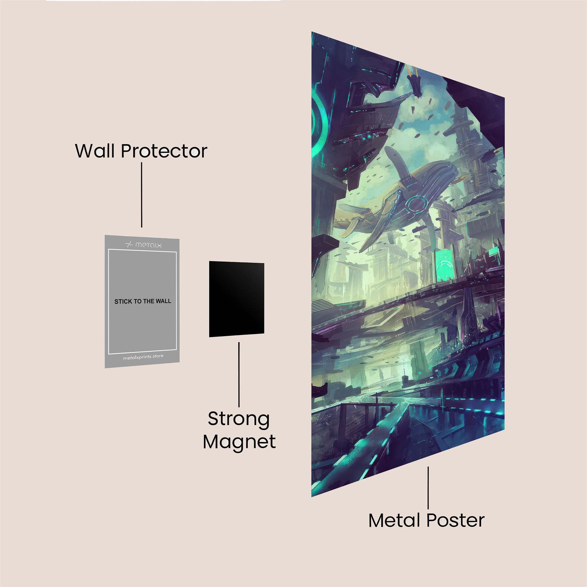 Cyber Serenity Safe Wall Magnetic / M