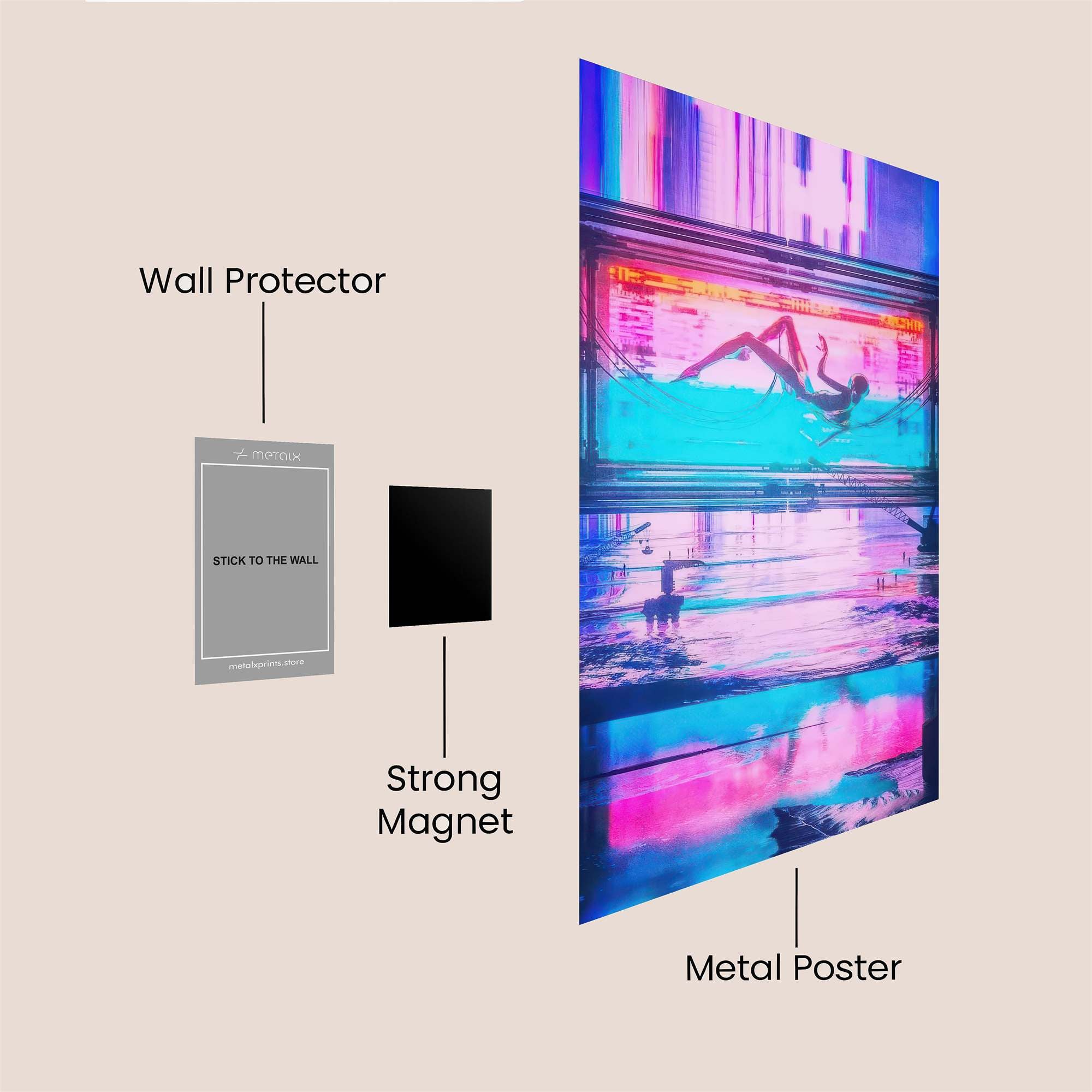 Neon Descent Safe Wall Magnetic / M