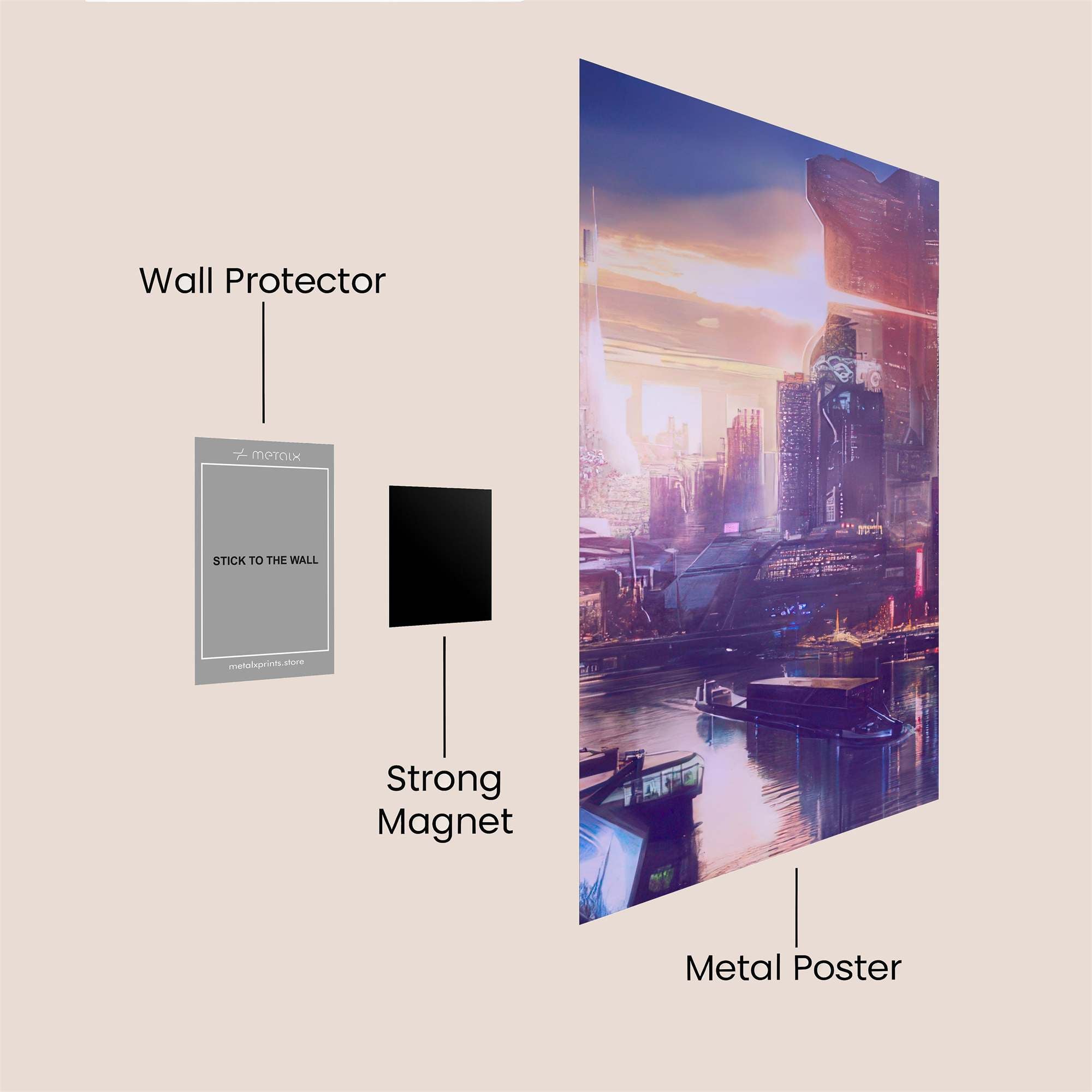 Eco-Futurism Safe Wall Magnetic / M