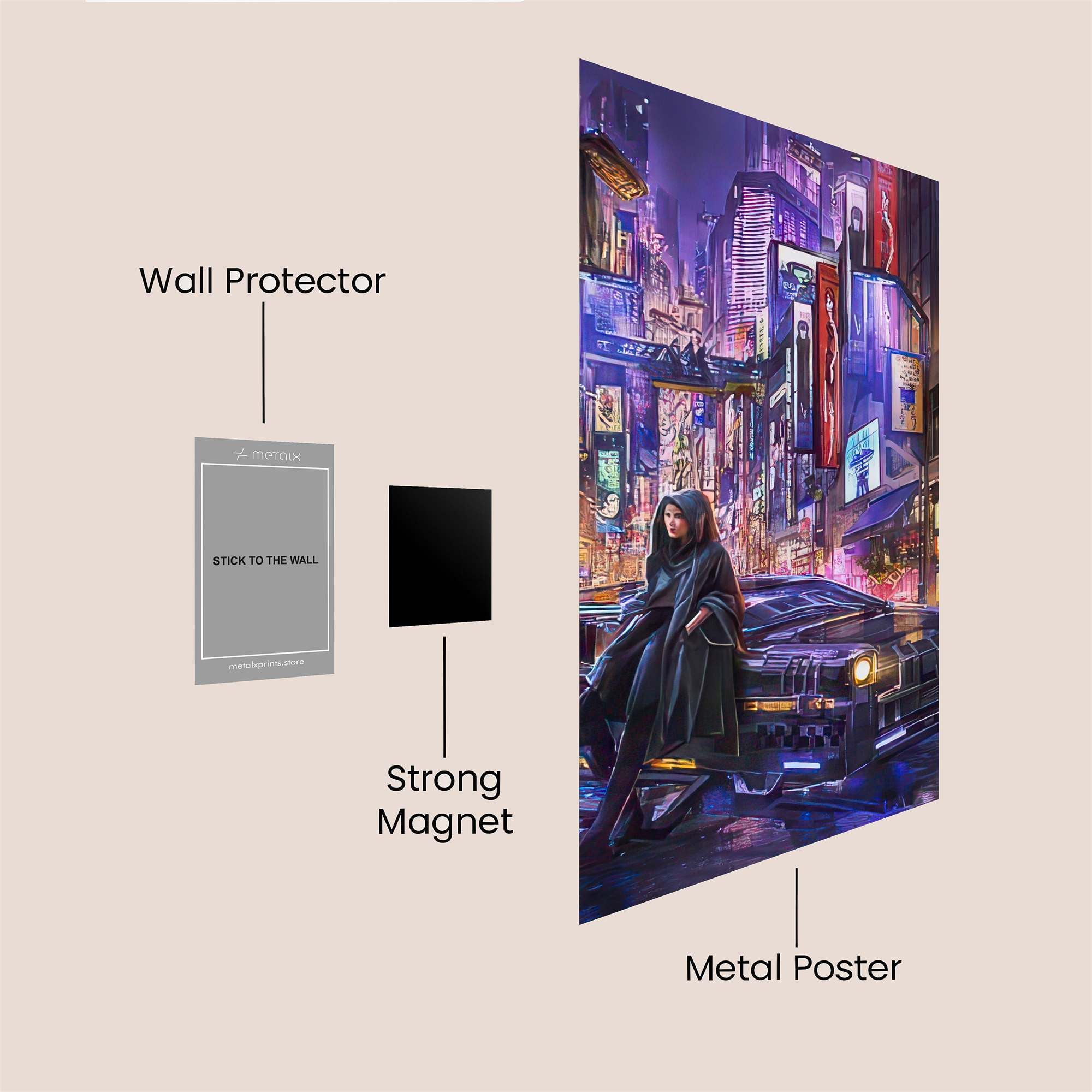 Cyberpunk Solitude Safe Wall Magnetic / M