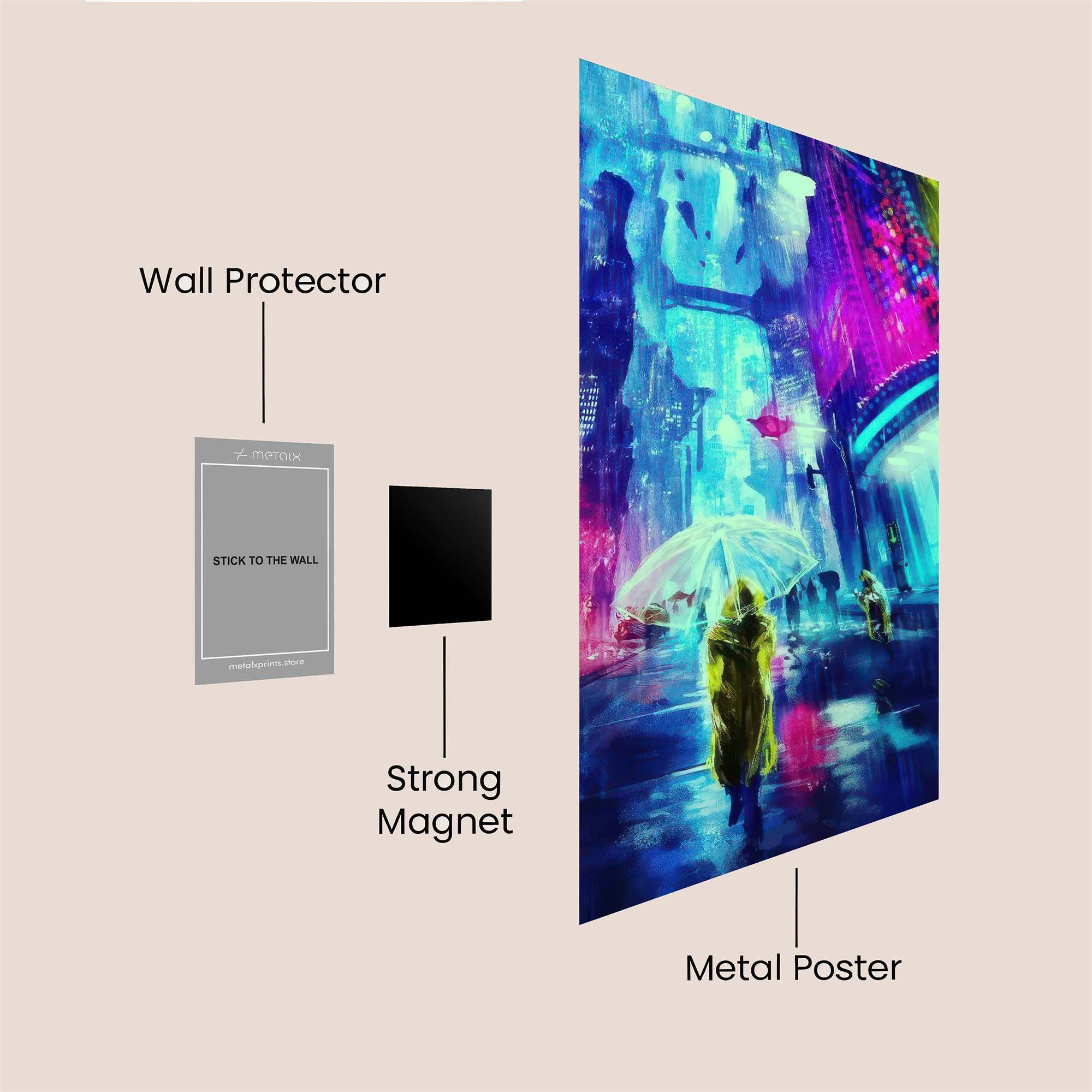 Neon Serenity Safe Wall Magnetic / M