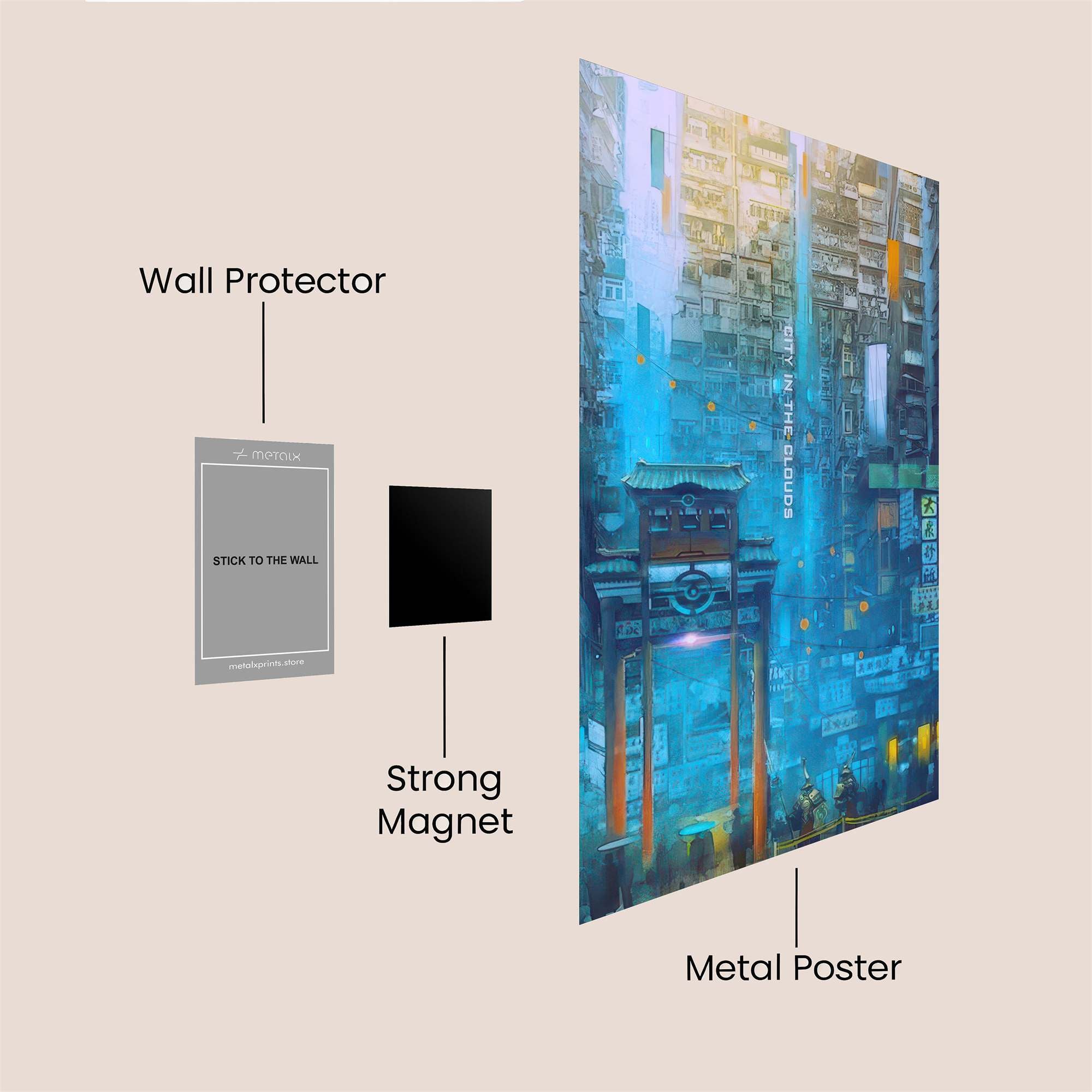 Neon Serenity Safe Wall Magnetic / M