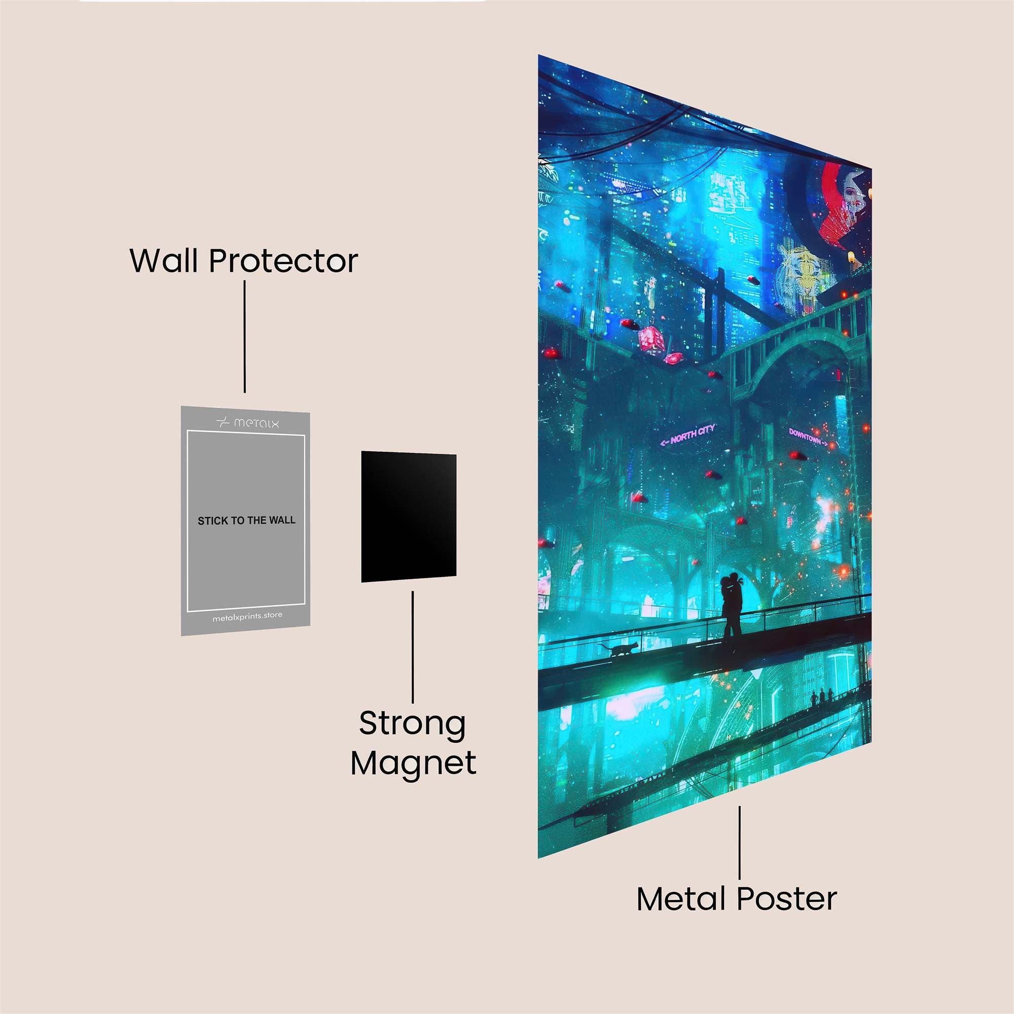 Cyber Embrace Safe Wall Magnetic / M