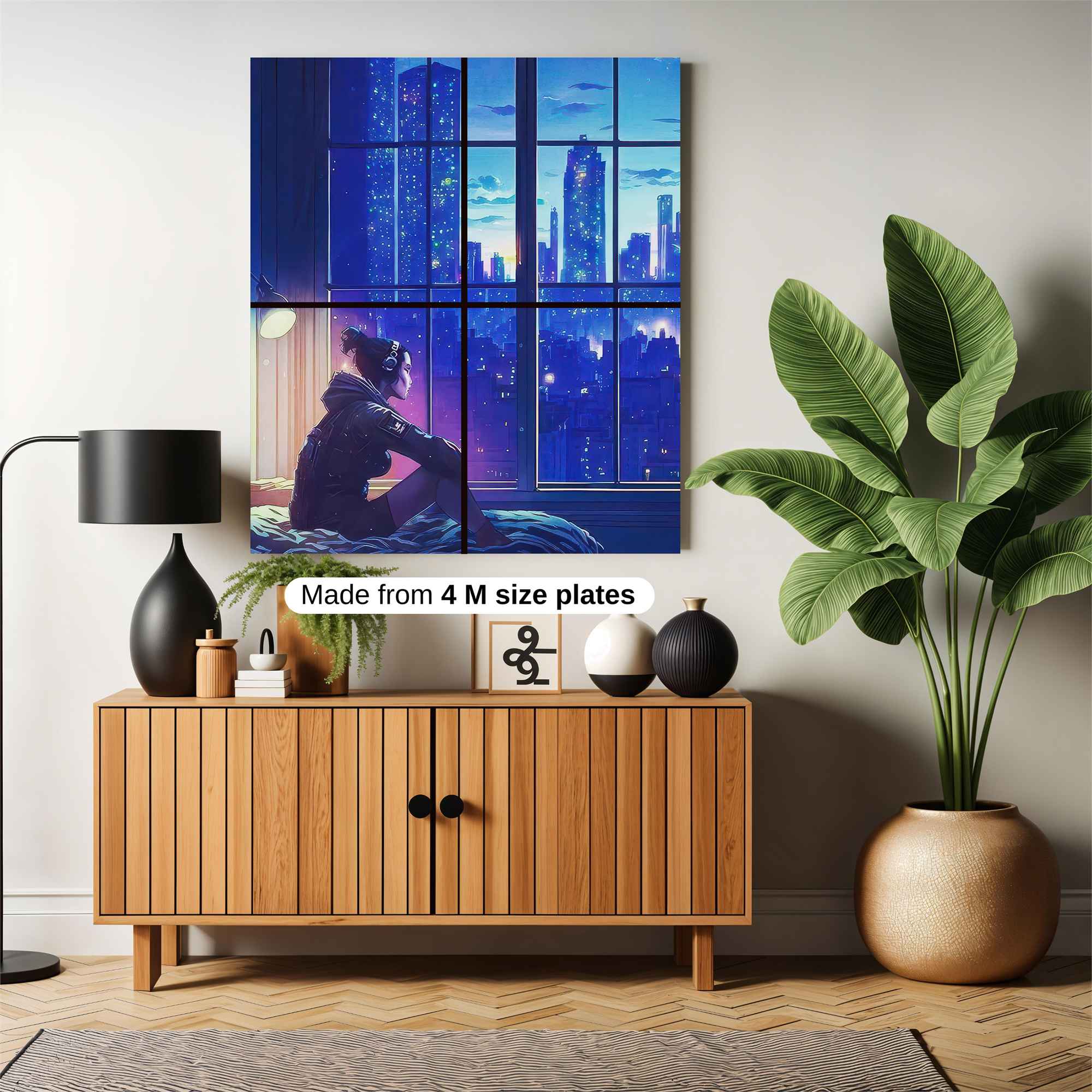 Cityscape Tranquil Safe Wall Magnetic / M