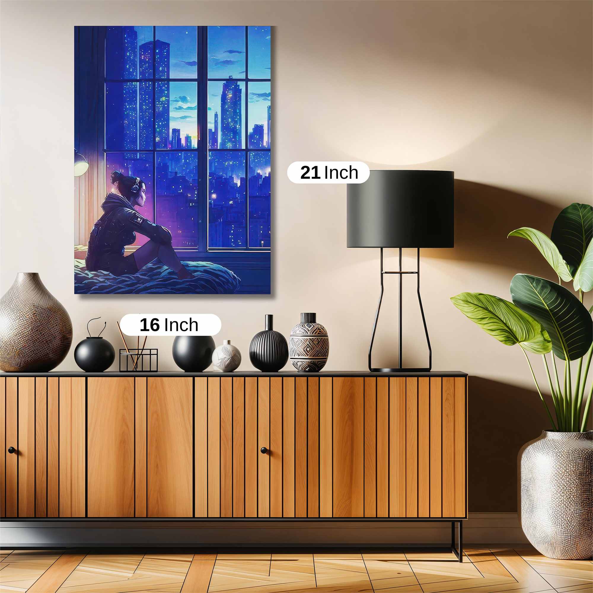 Cityscape Tranquil Safe Wall Magnetic / M