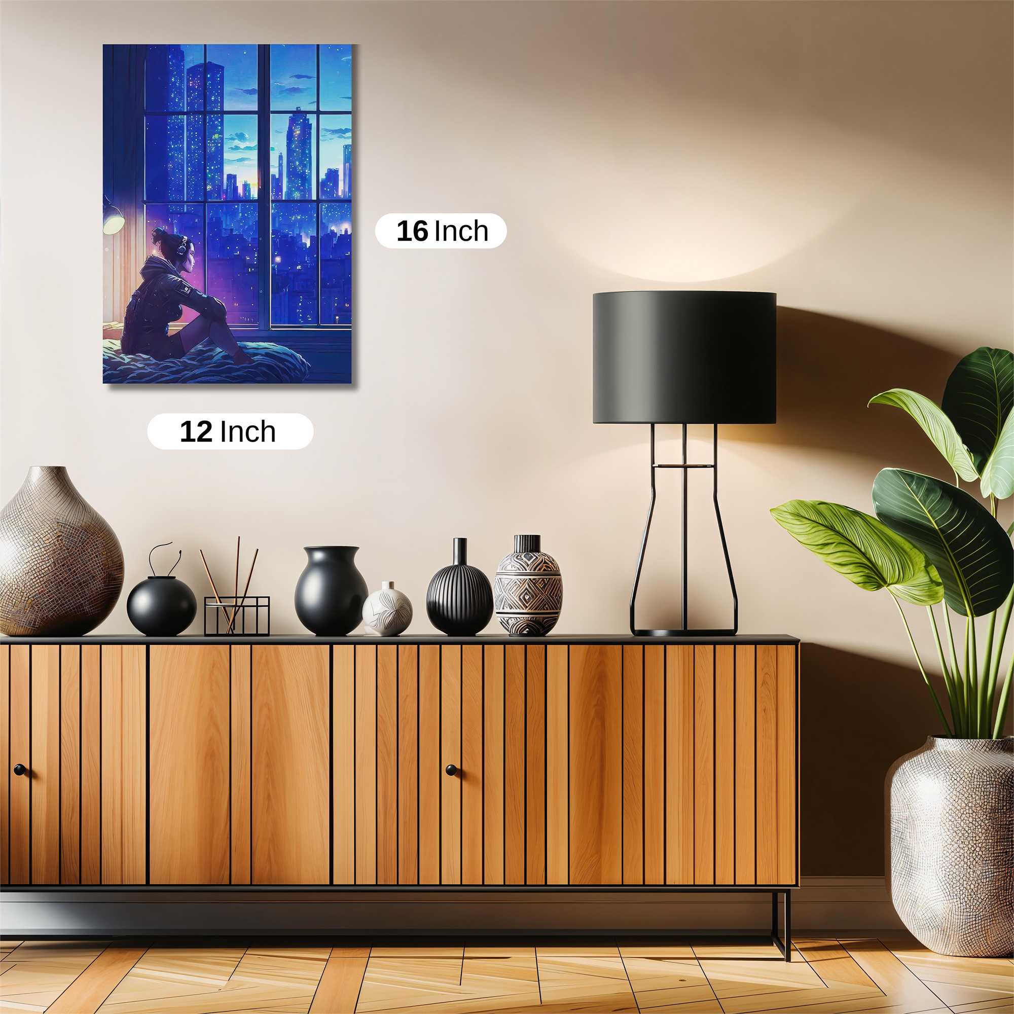 Cityscape Tranquil Safe Wall Magnetic / M