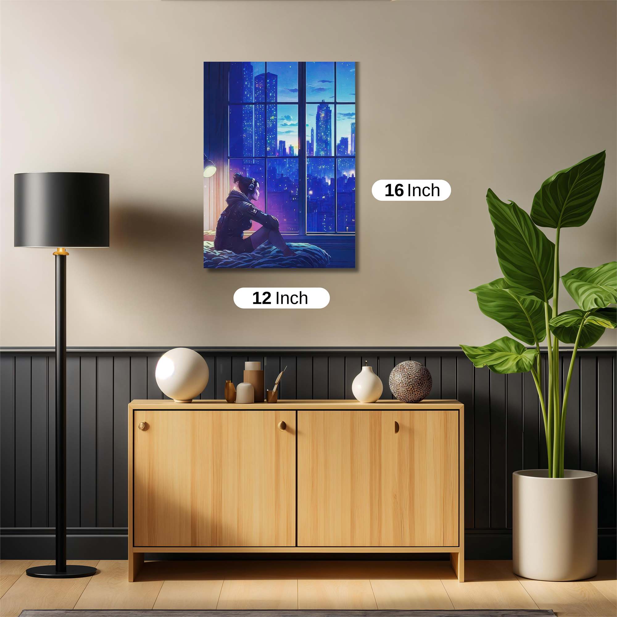 Cityscape Tranquil Safe Wall Magnetic / M