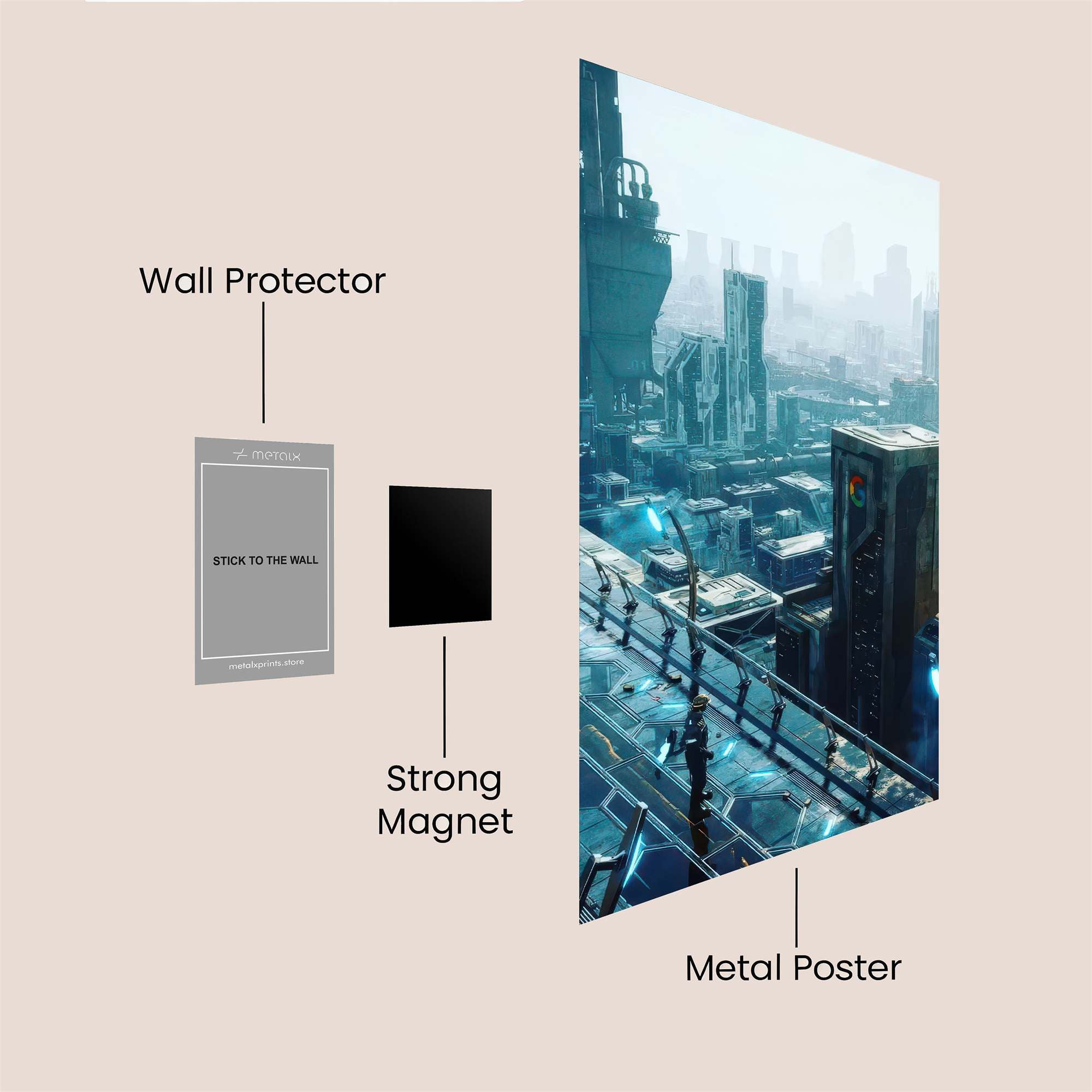 Neon Serenity Safe Wall Magnetic / M