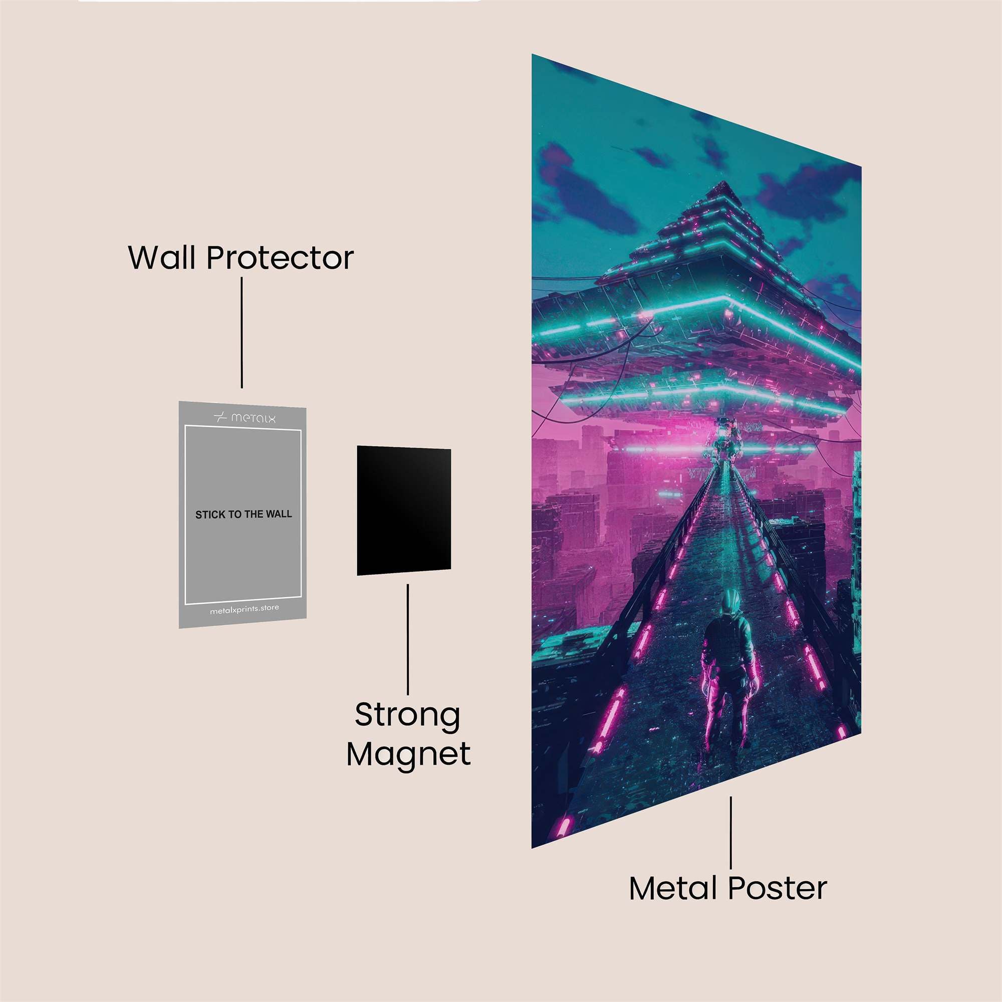 Pyramid Dreamscape Safe Wall Magnetic / M