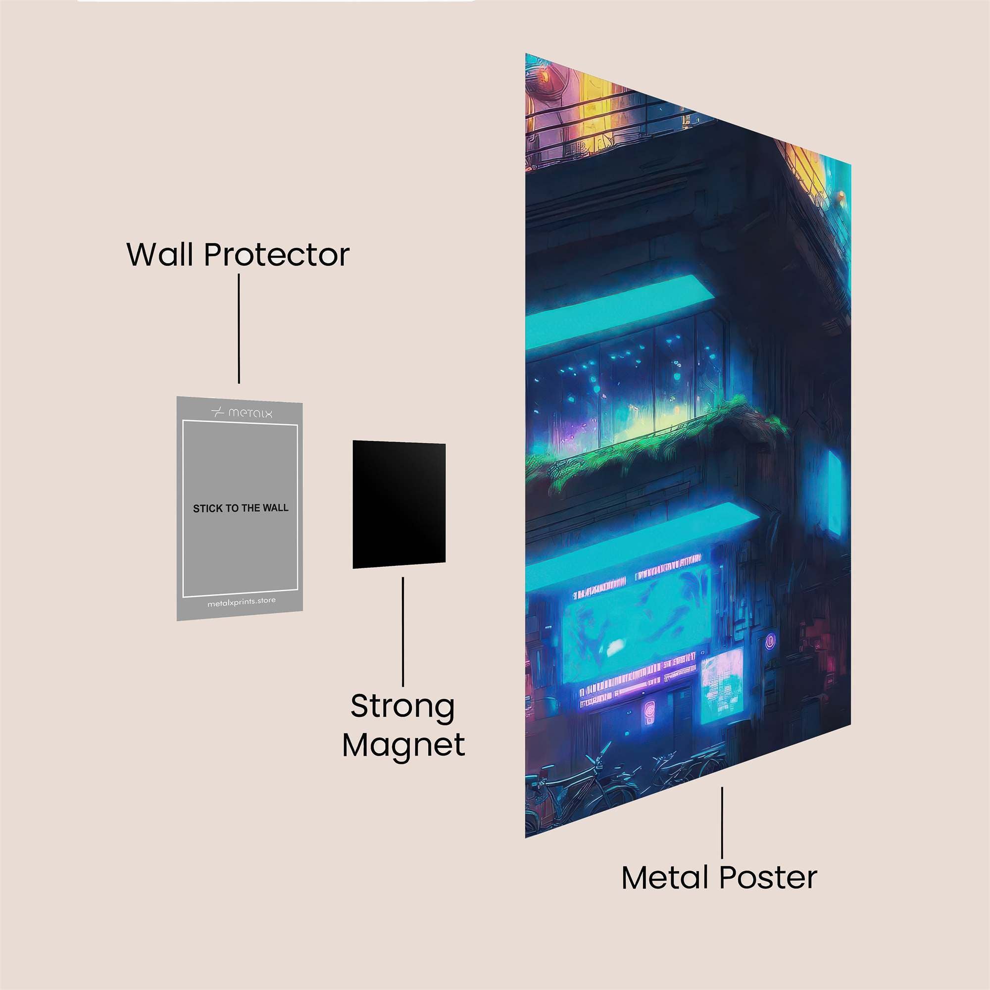 Neon Oasis Safe Wall Magnetic / M