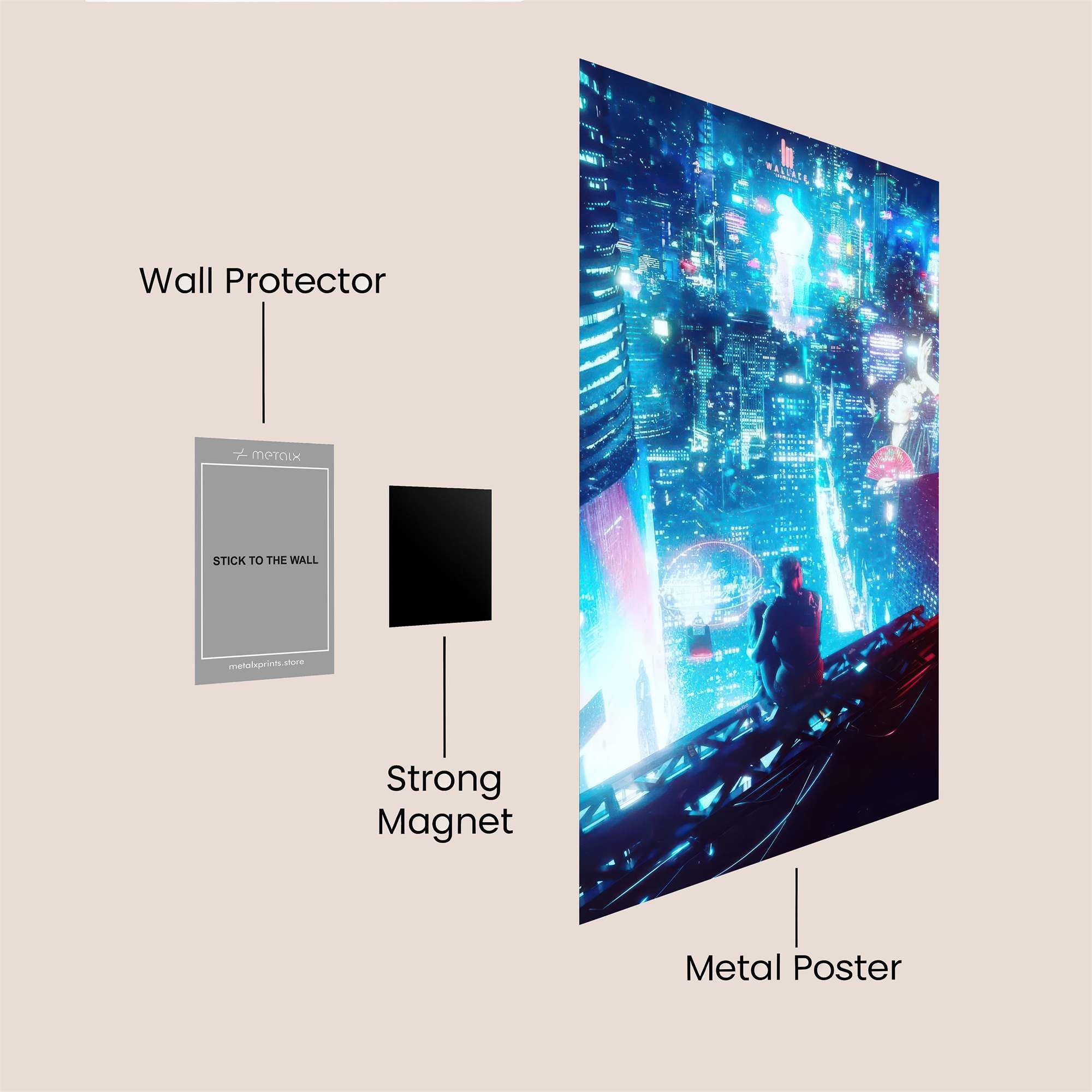 Cyberpunk Solitude Safe Wall Magnetic / M