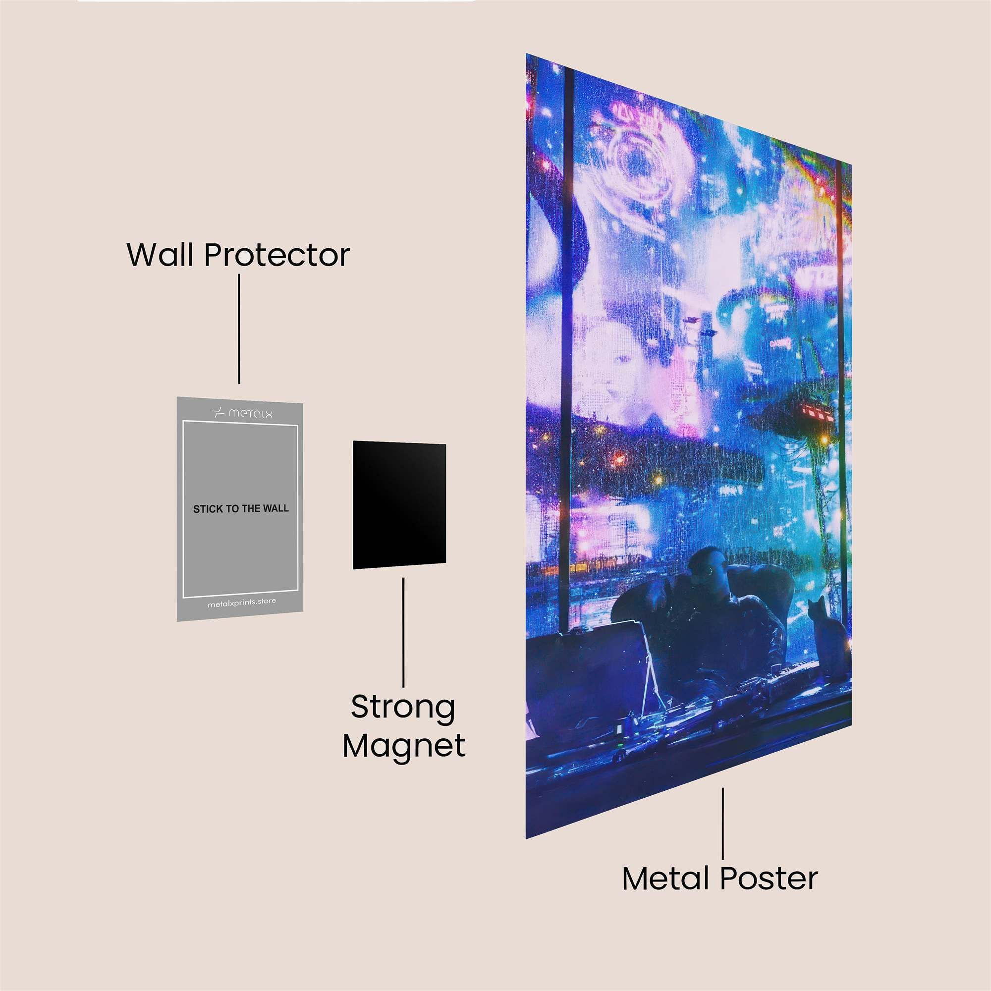 Cyber Serenity Safe Wall Magnetic / M