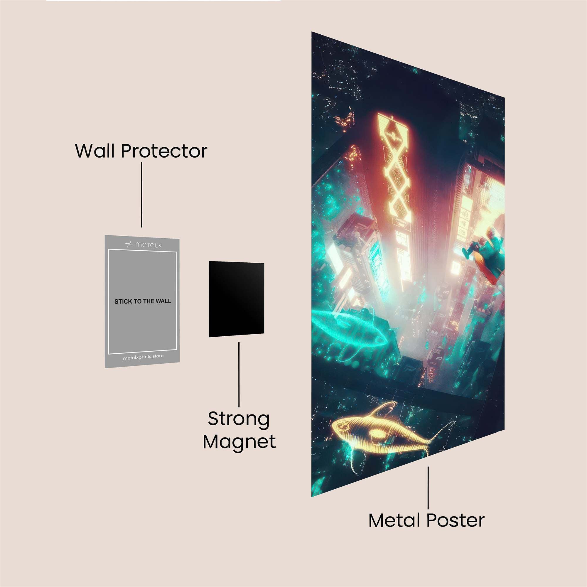 Neon Dive Safe Wall Magnetic / M