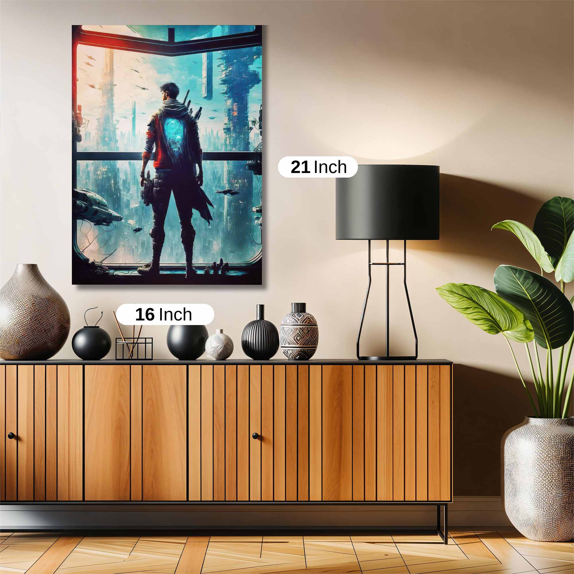 Cyberpunk Dawn Safe Wall Magnetic / M