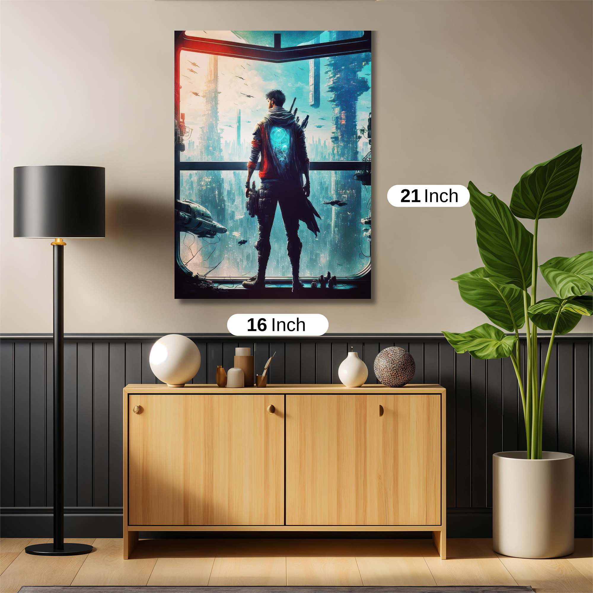 Cyberpunk Dawn Safe Wall Magnetic / M