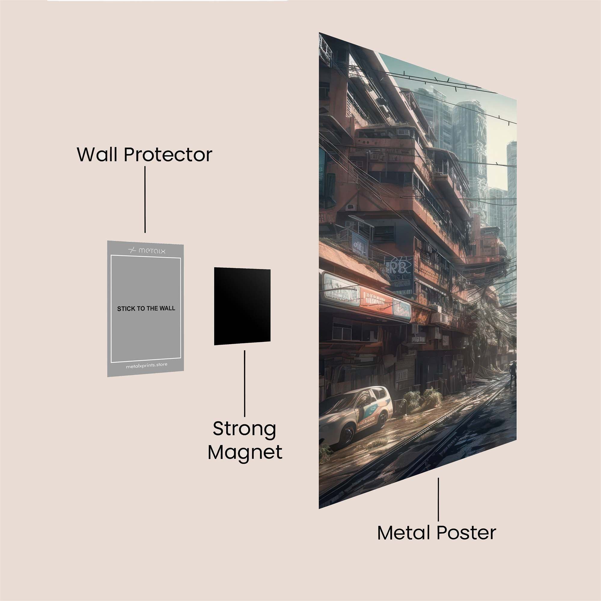 Cyberpunk Melancholy Safe Wall Magnetic / M