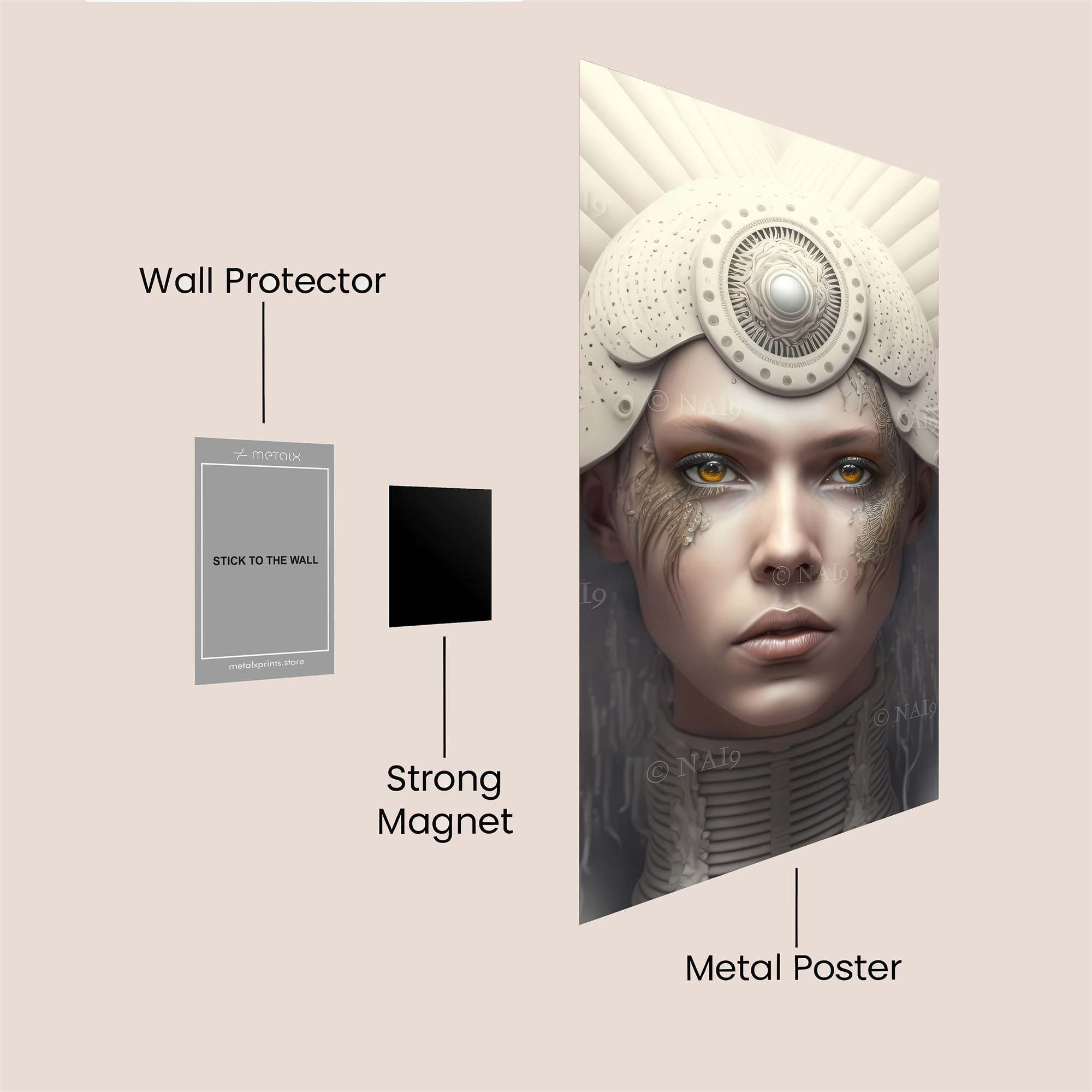 Pink Serenity Safe Wall Magnetic / M