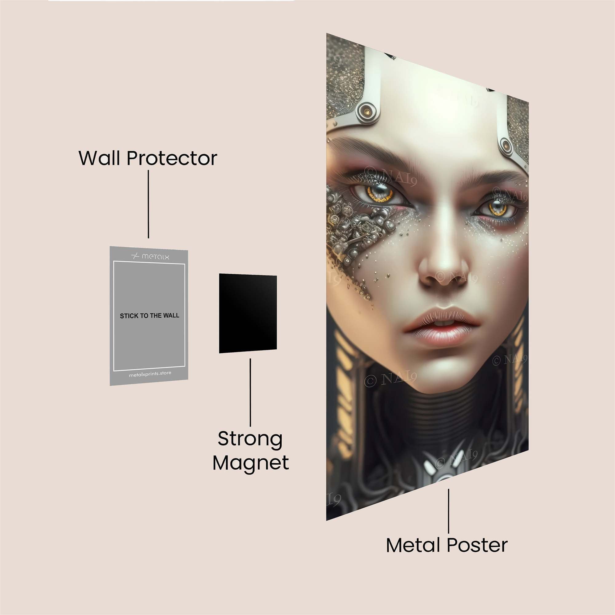 Pink Serenity Safe Wall Magnetic / M