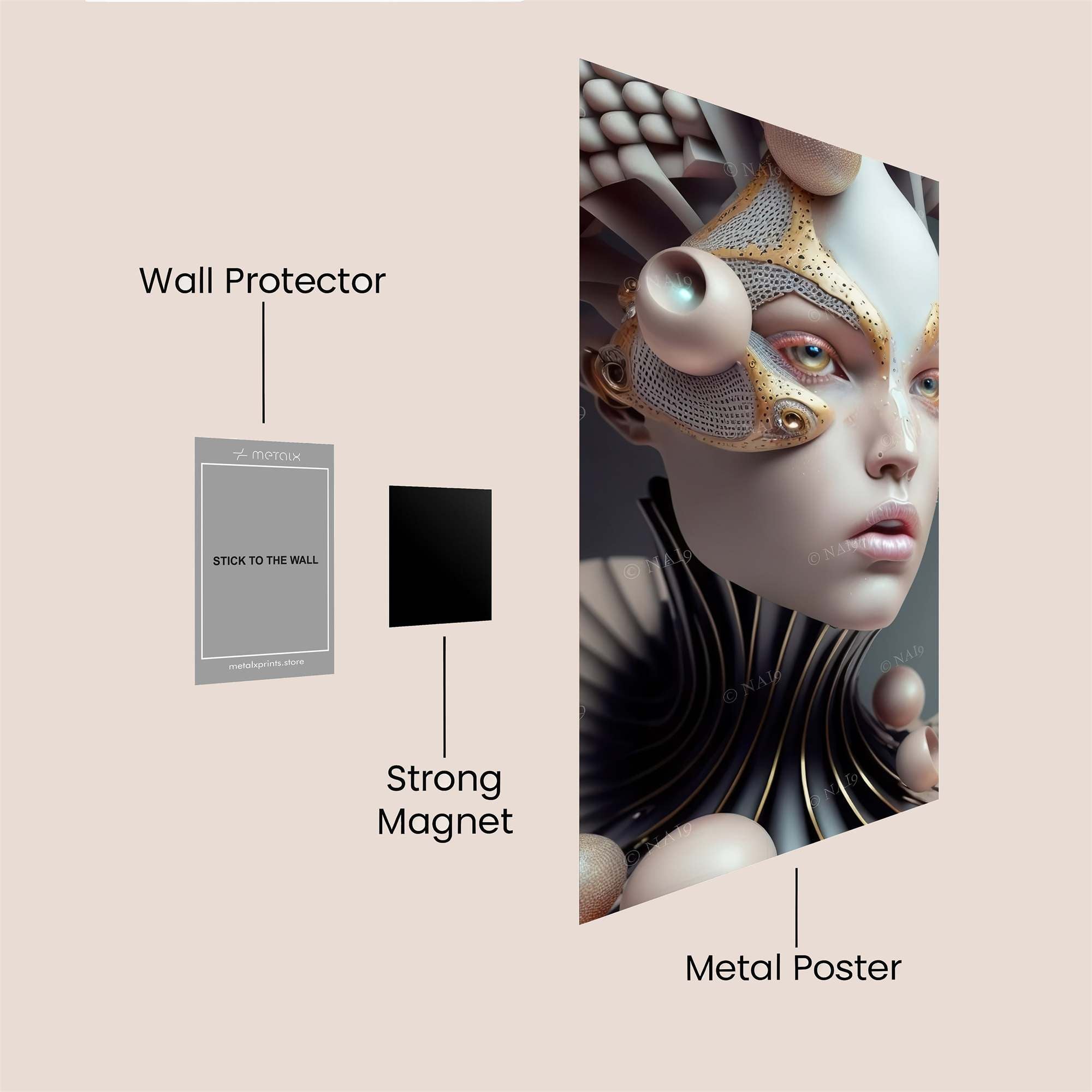 Waterfall Serenity Safe Wall Magnetic / M