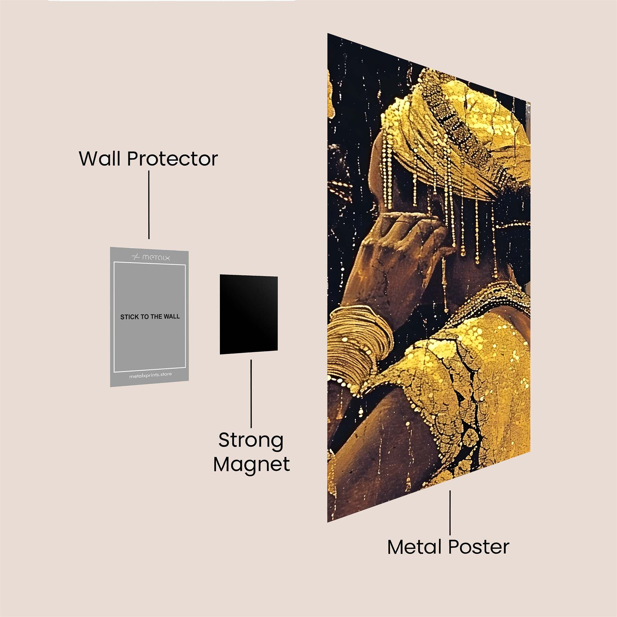 Golden Reflection Safe Wall Magnetic / M