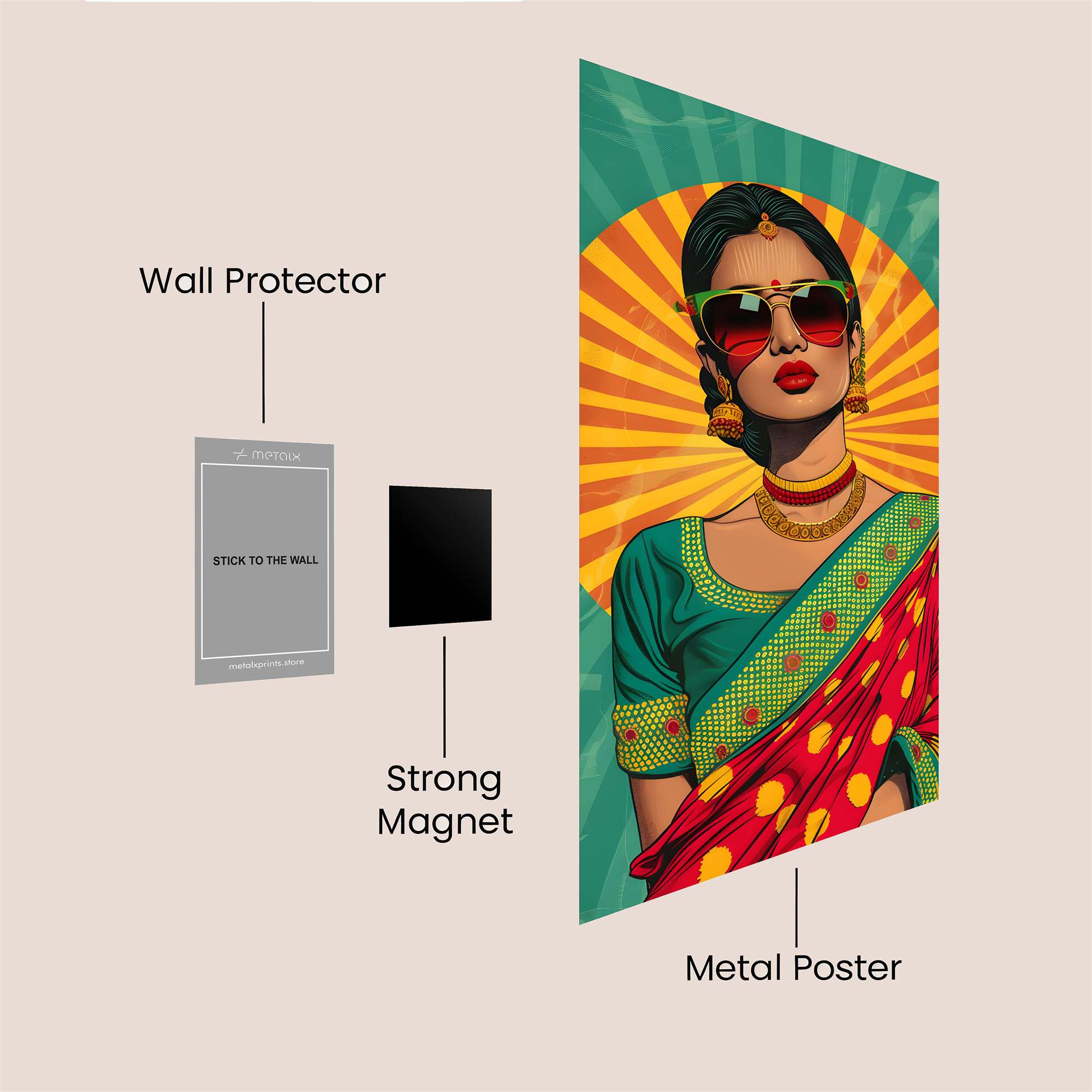 Sari Splendor Safe Wall Magnetic / M