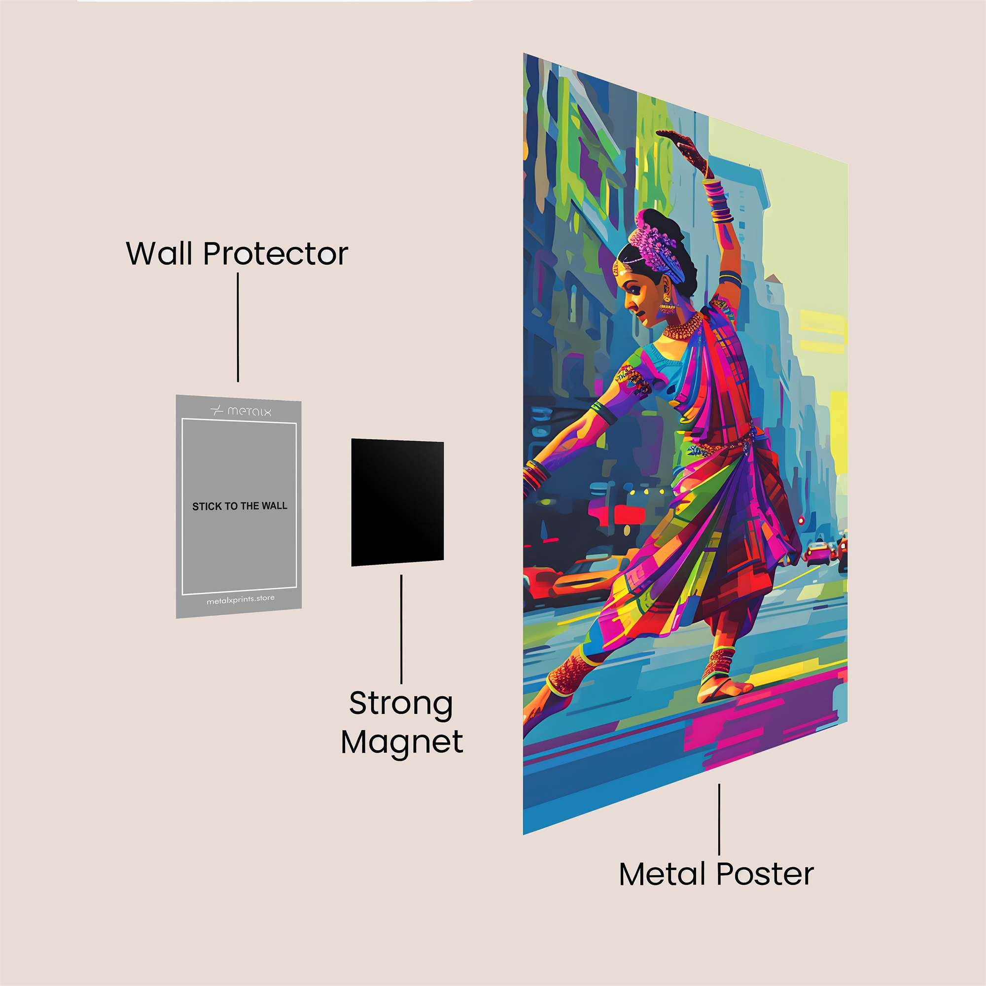 Bharatanatyam Bliss Safe Wall Magnetic / M