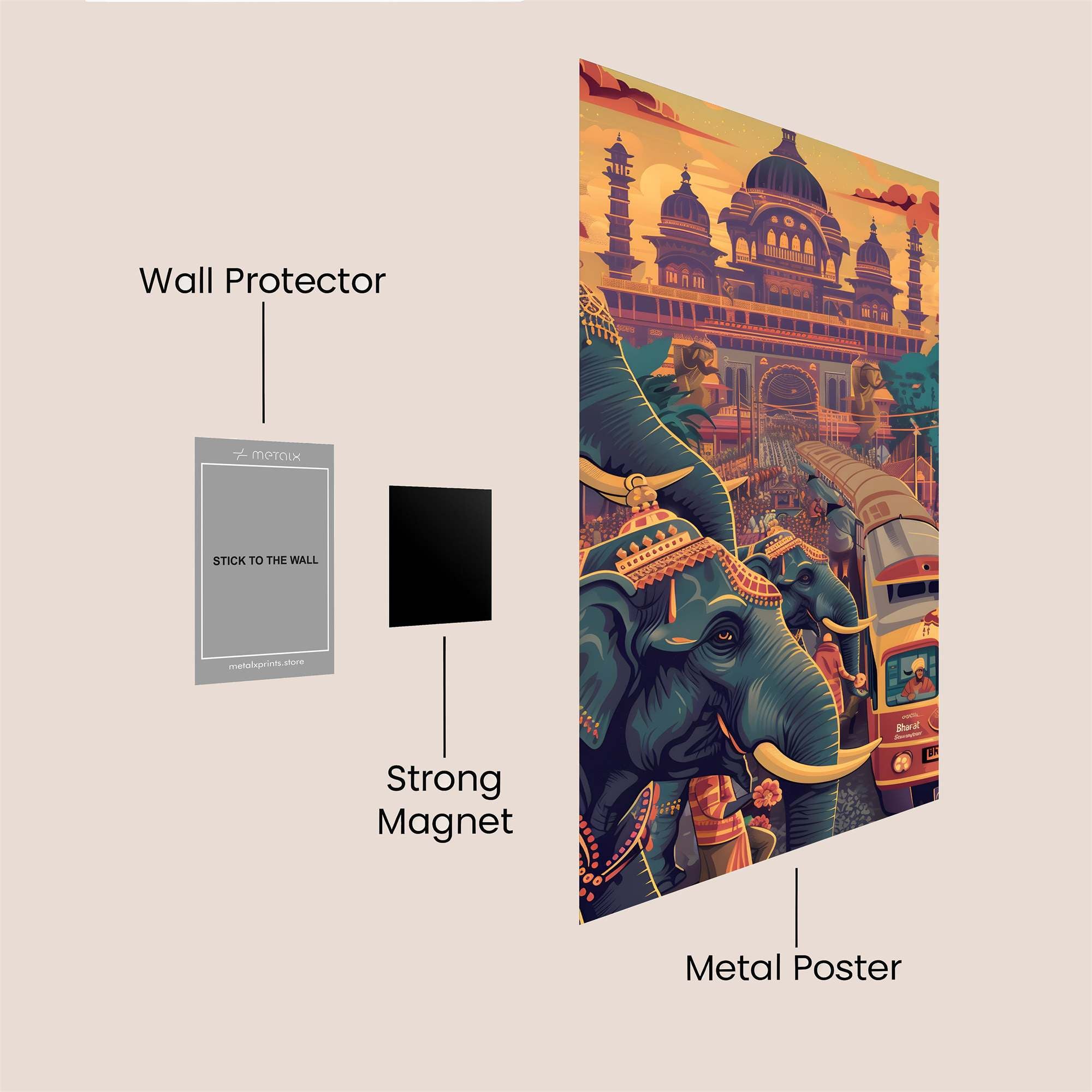 Elephantine Extravaganza Safe Wall Magnetic / M