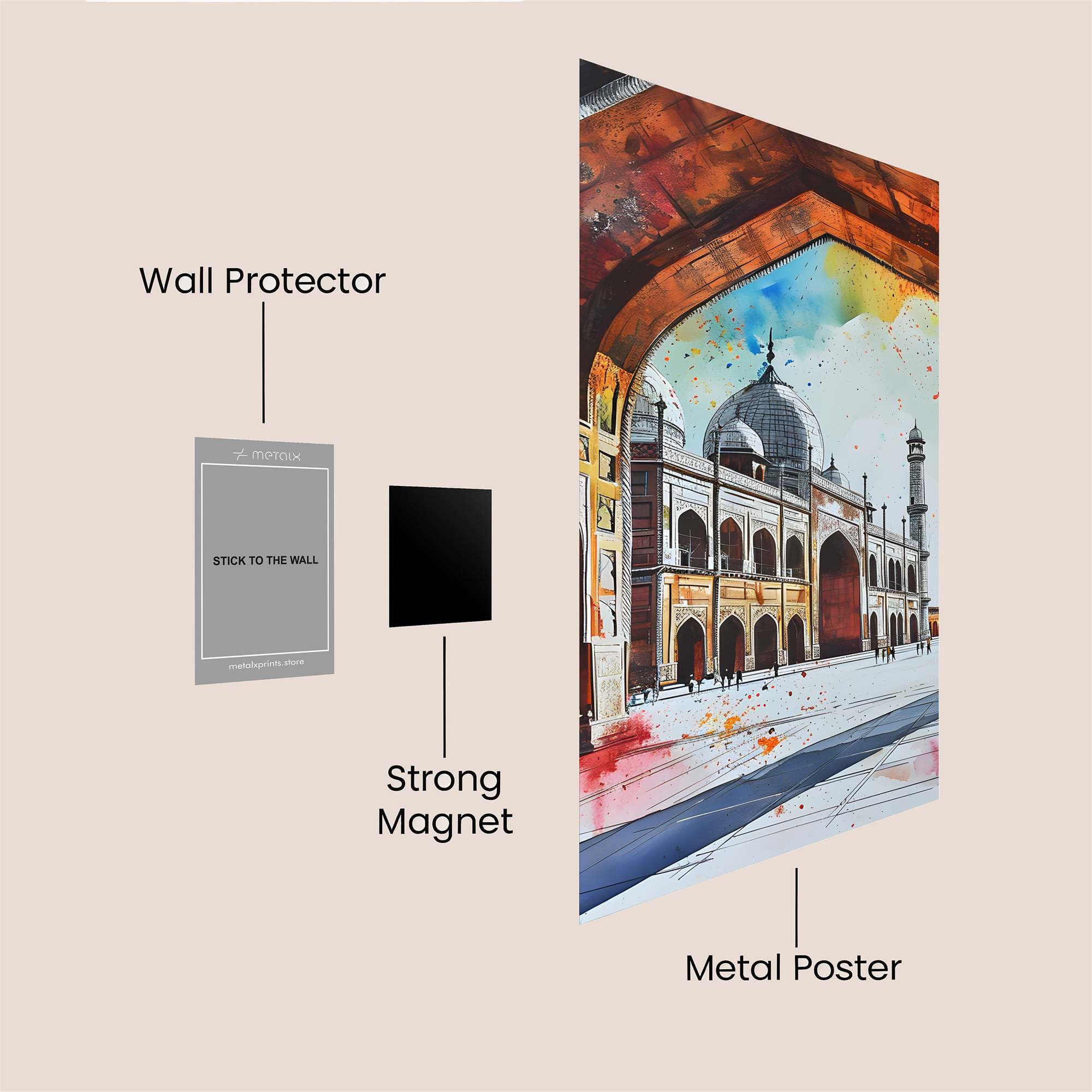 Jama Masjid Vibrant Safe Wall Magnetic / M