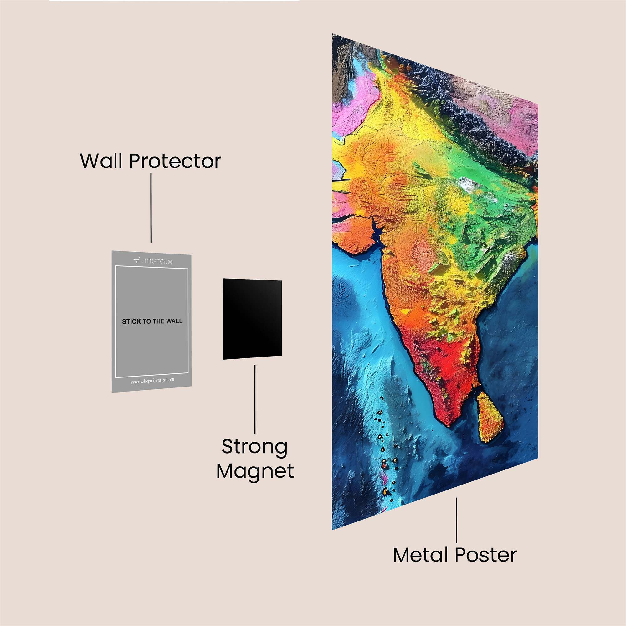 India Vibrant Safe Wall Magnetic / M