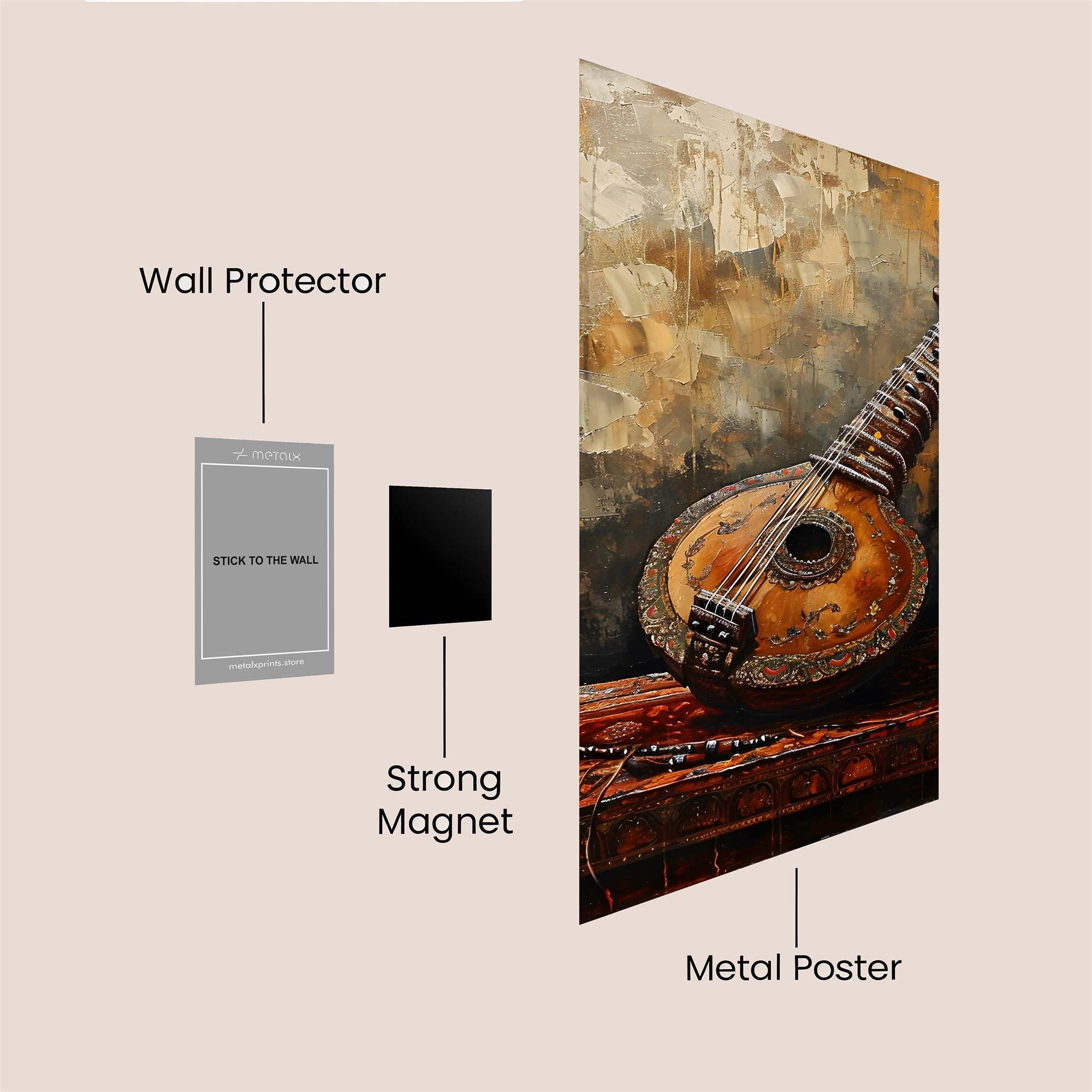 Sitar Serenity Safe Wall Magnetic / M