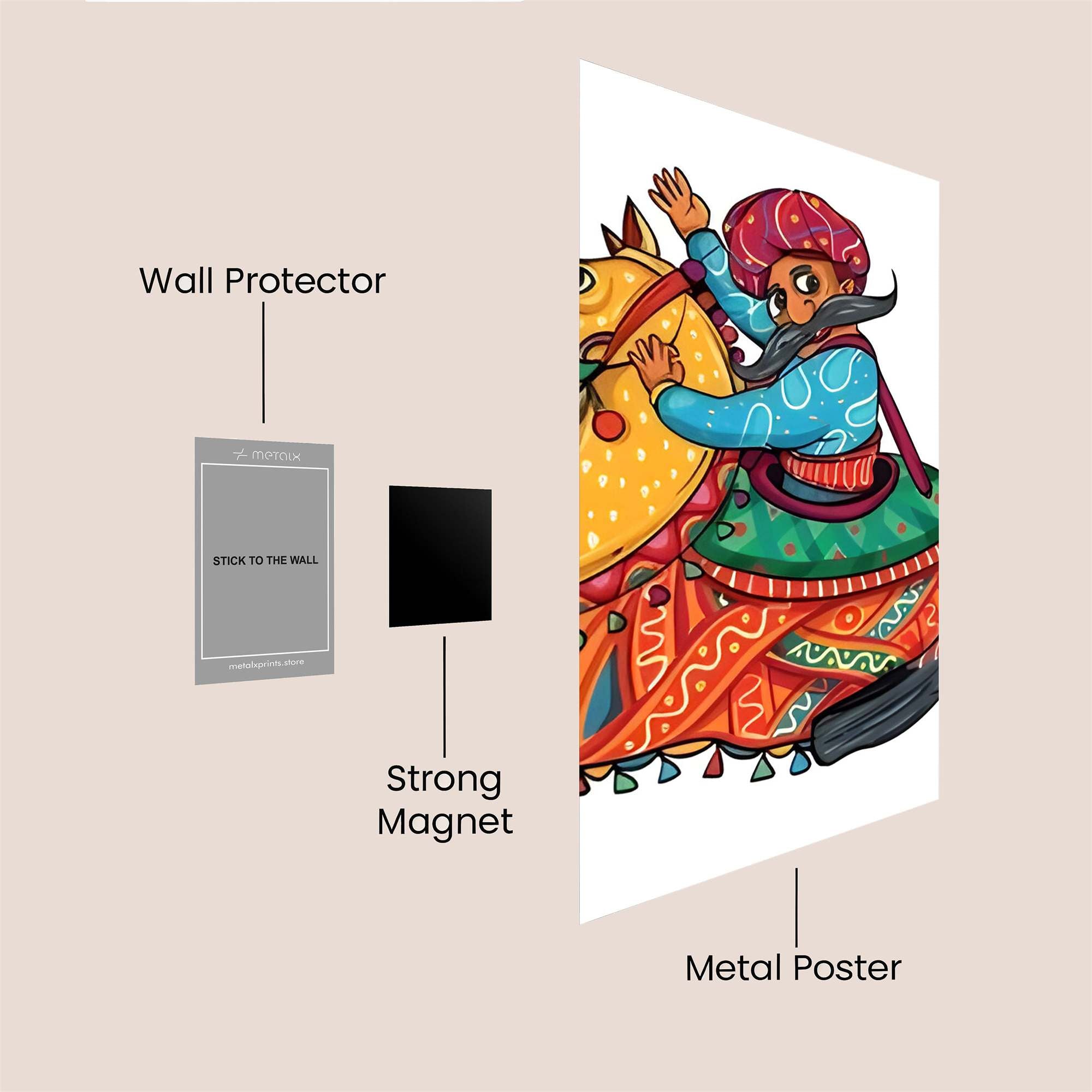 Rajput Revelry Safe Wall Magnetic / M