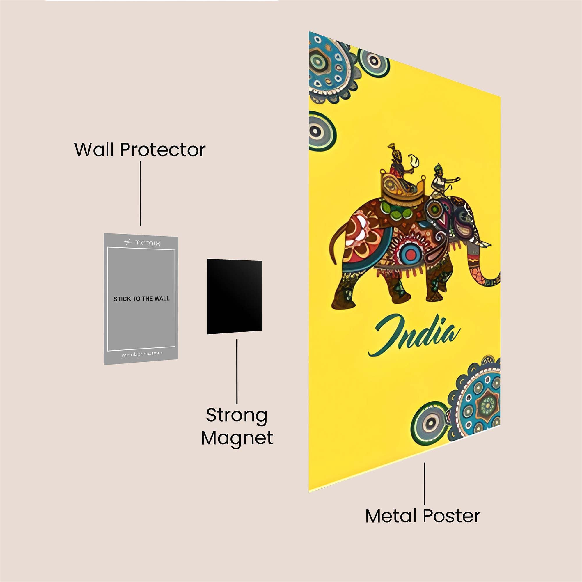 India Vibrant Safe Wall Magnetic / M