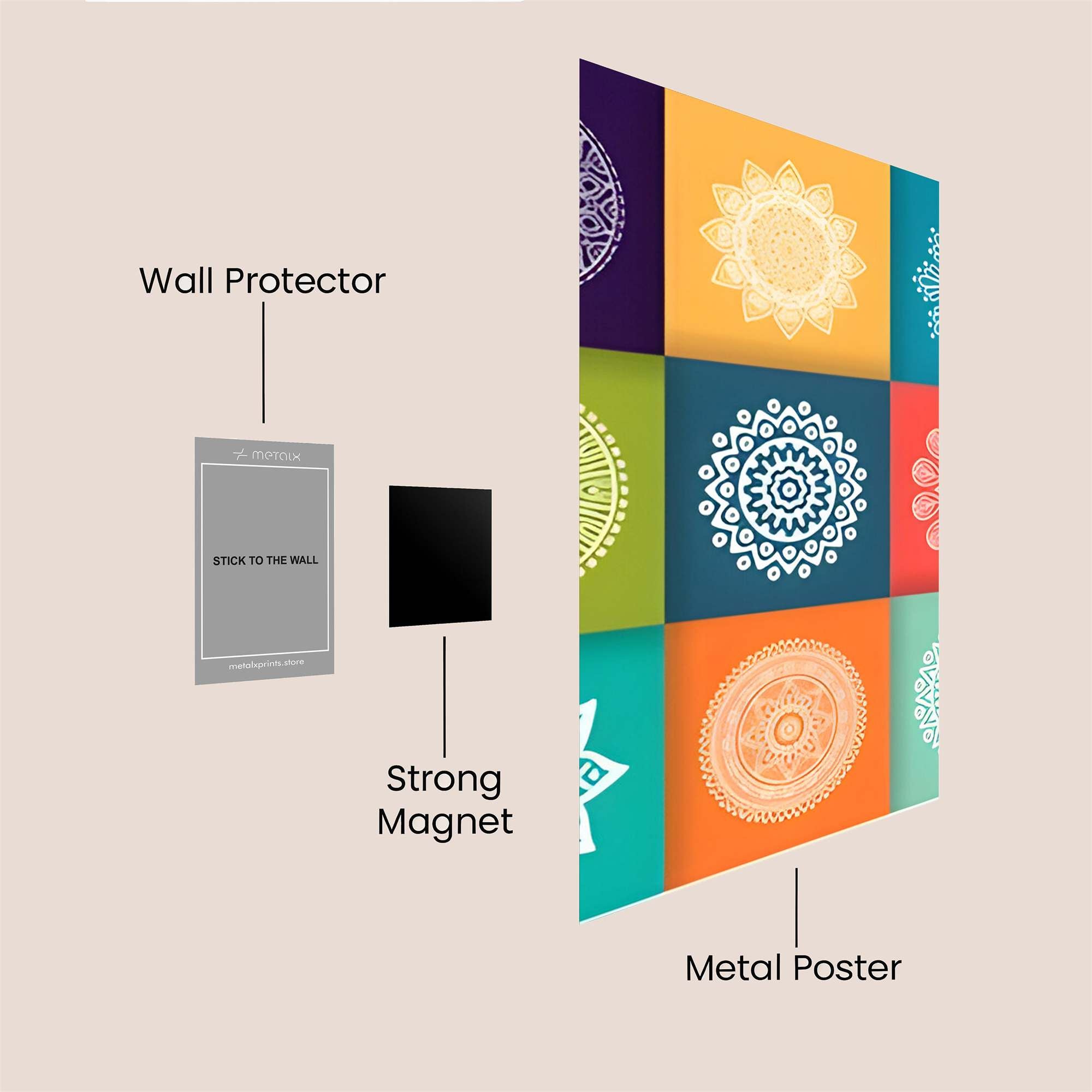Mandala Medley Safe Wall Magnetic / M