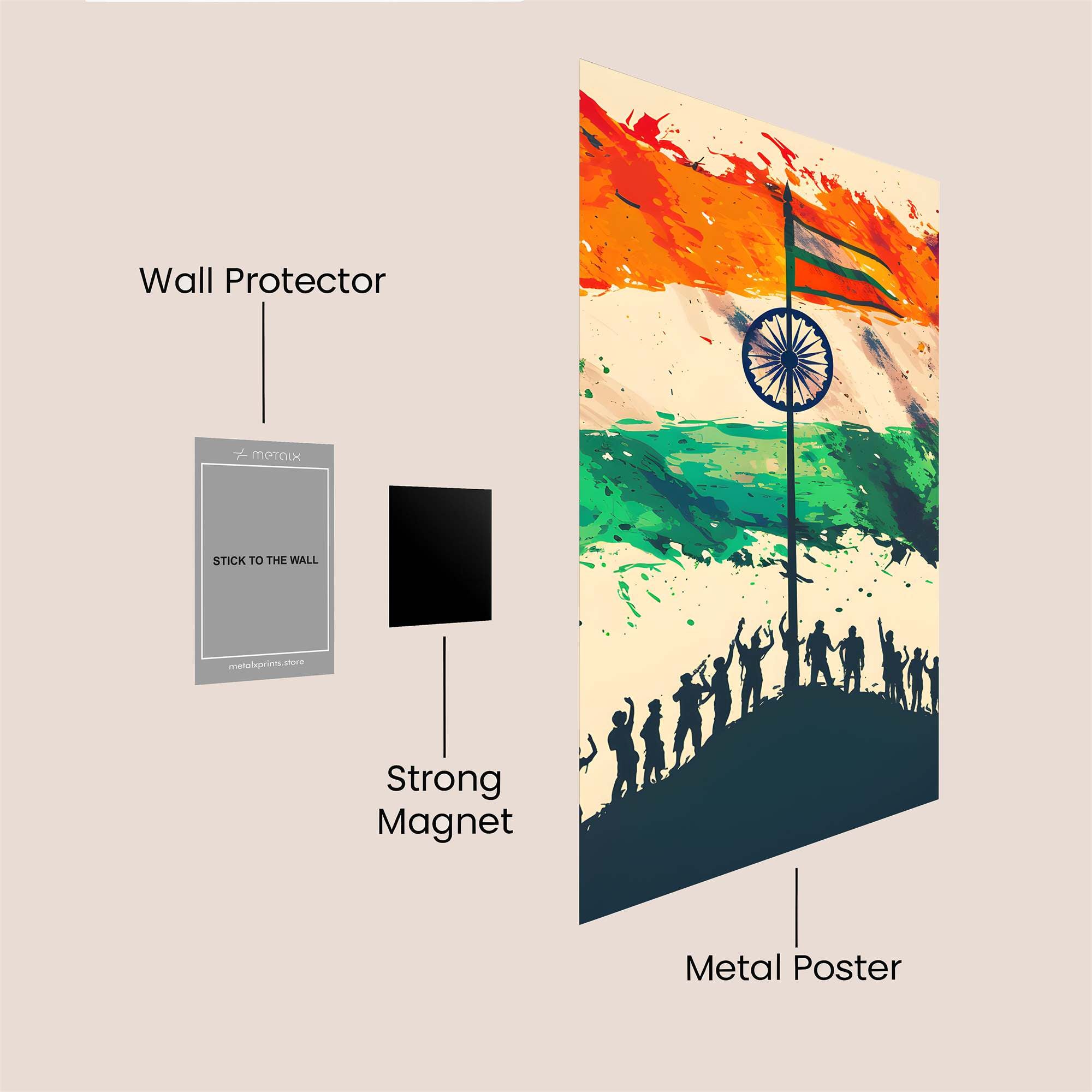 Tricolor Triumph Safe Wall Magnetic / M