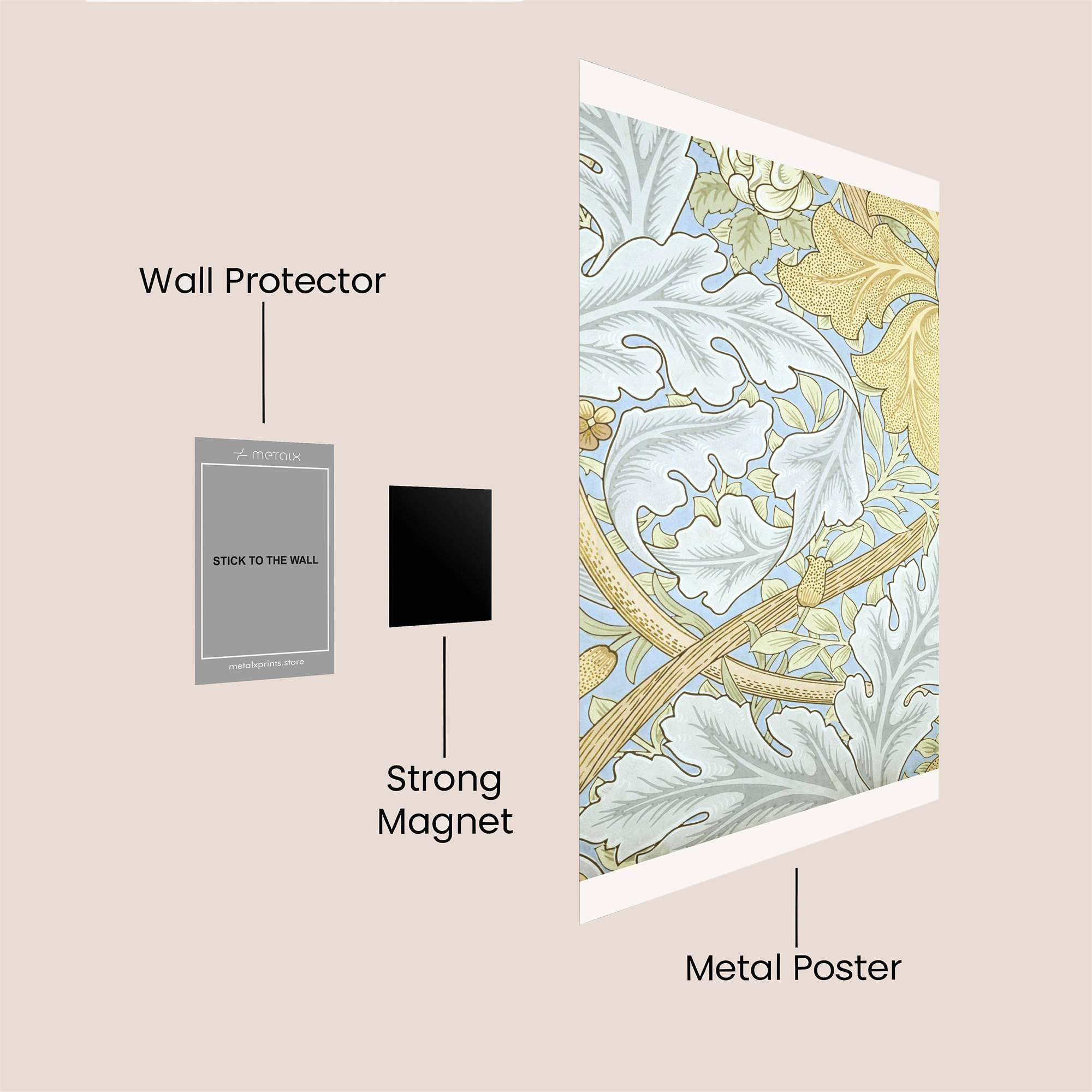 Floral Elegance Safe Wall Magnetic / M