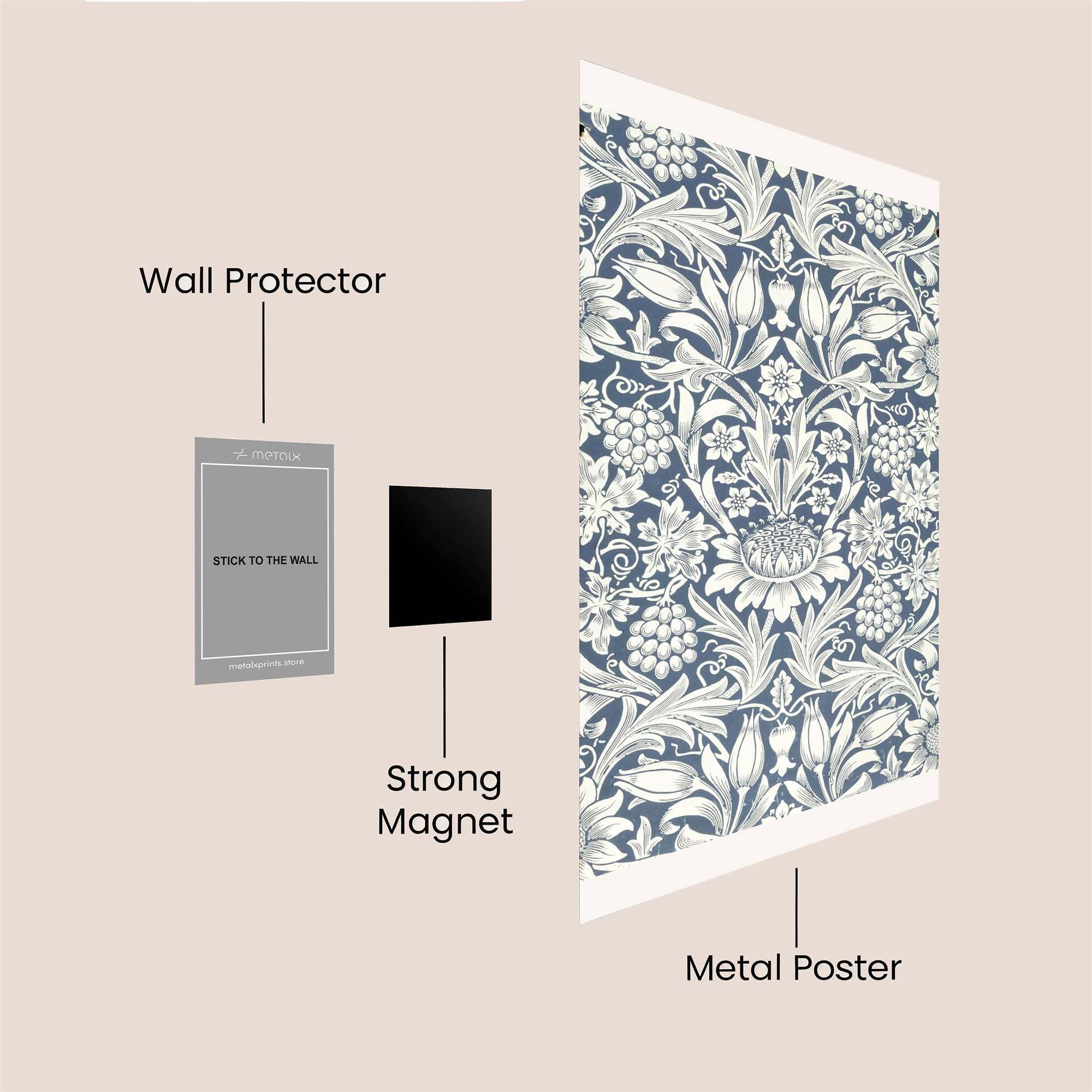 Floral Elegance Safe Wall Magnetic / M