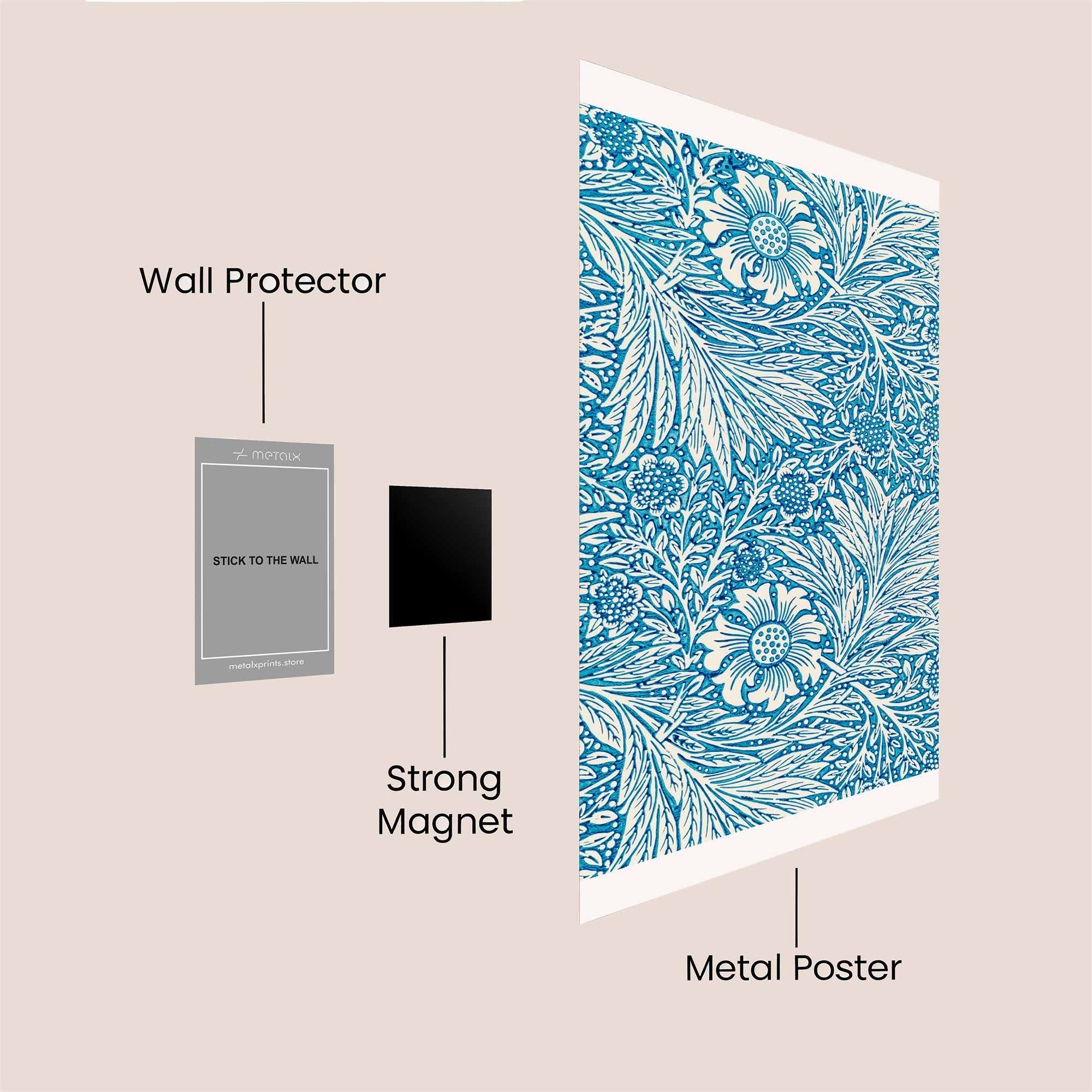 FloralWhimsy Safe Wall Magnetic / M