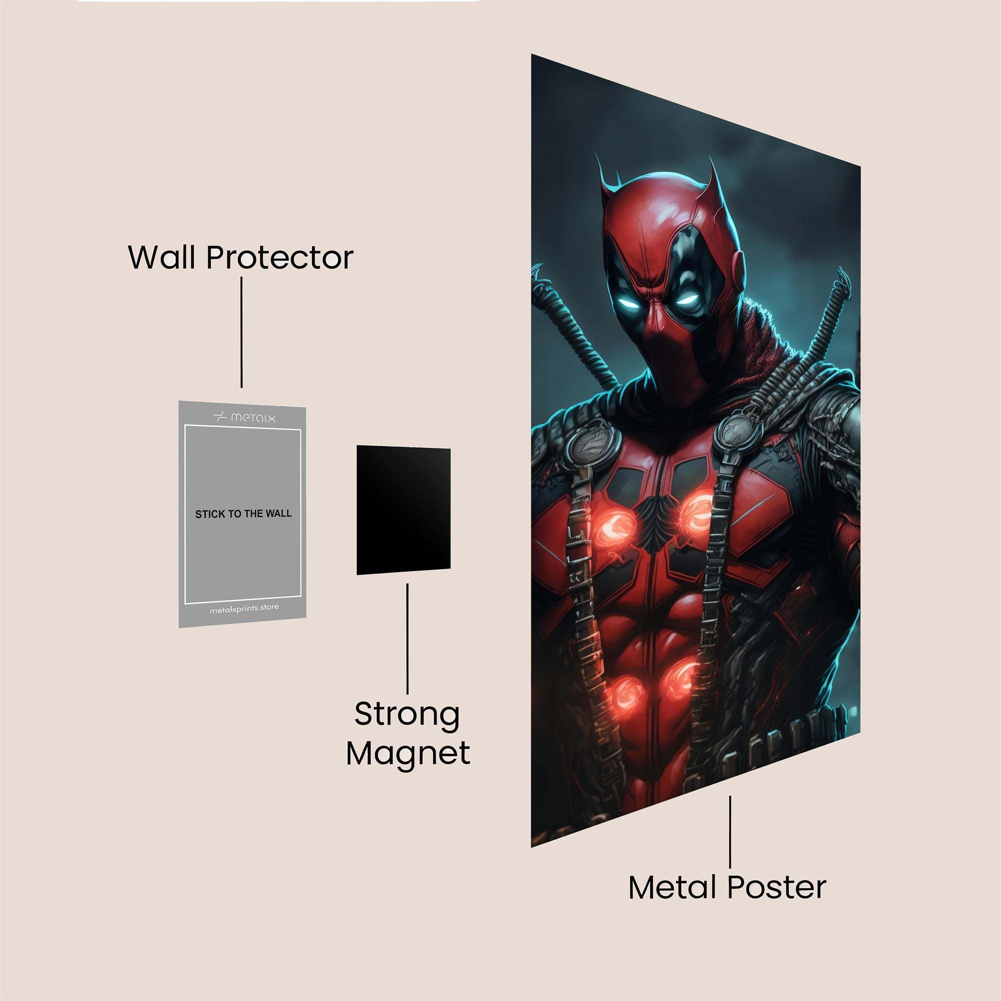 Deadpool Gloomy Safe Wall Magnetic / M