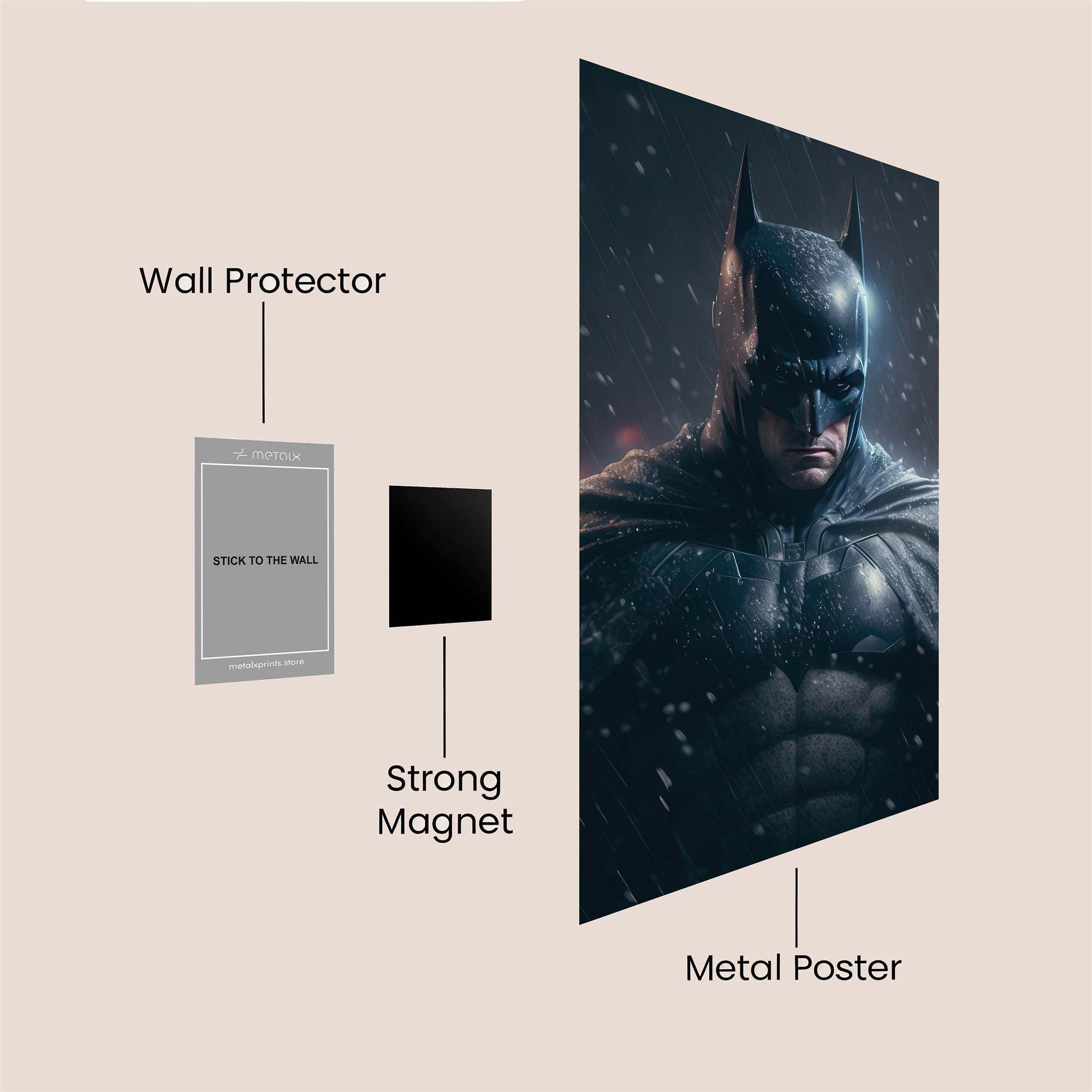 Batman Brooding Safe Wall Magnetic / M