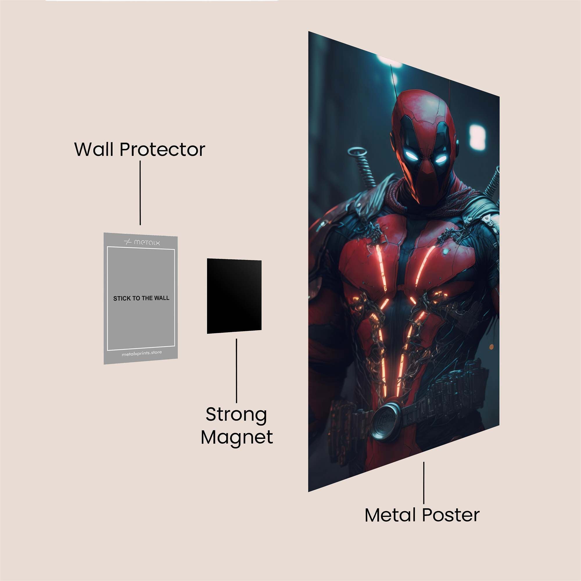 Deadpool Menacing Safe Wall Magnetic / M