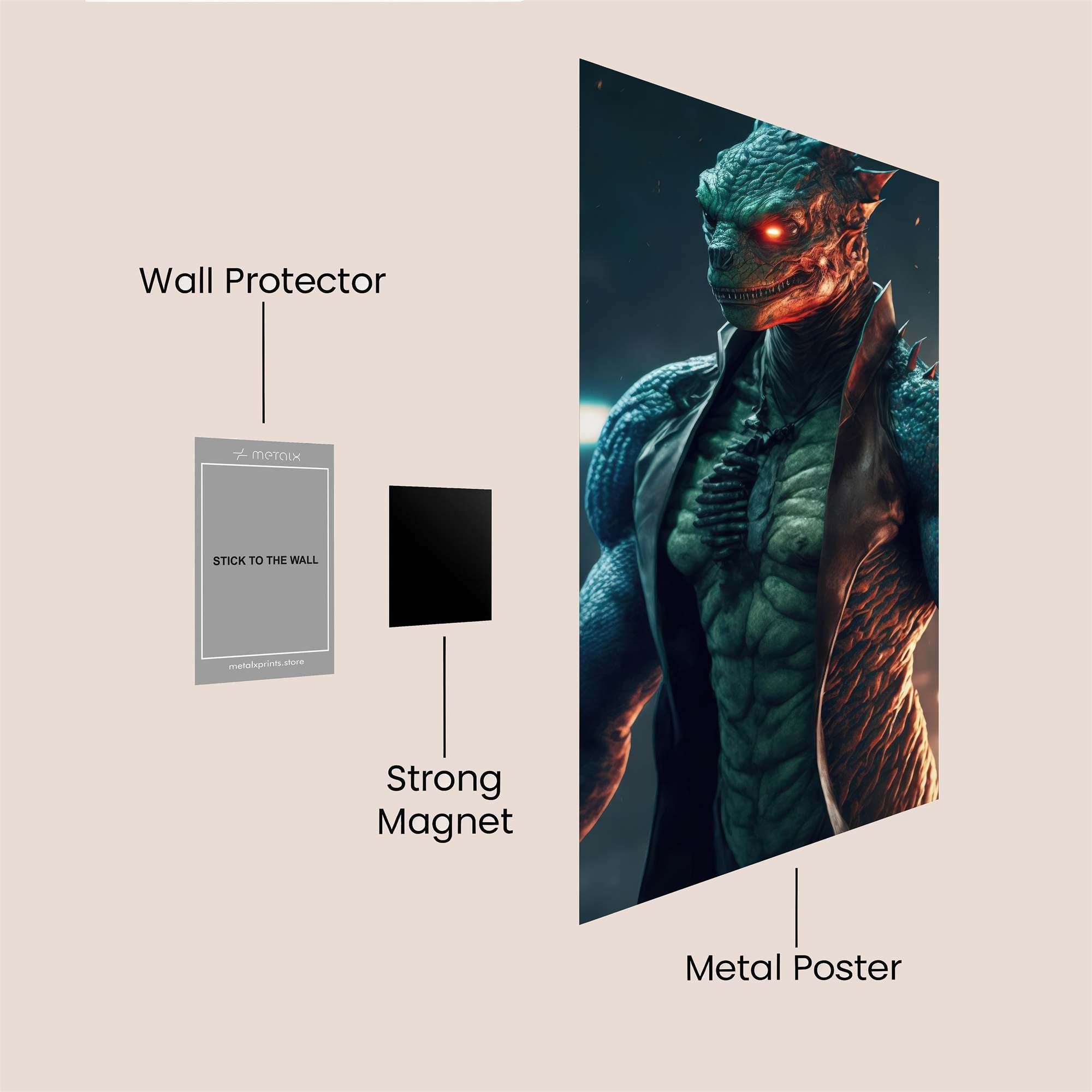 Reptilian Rage Safe Wall Magnetic / M