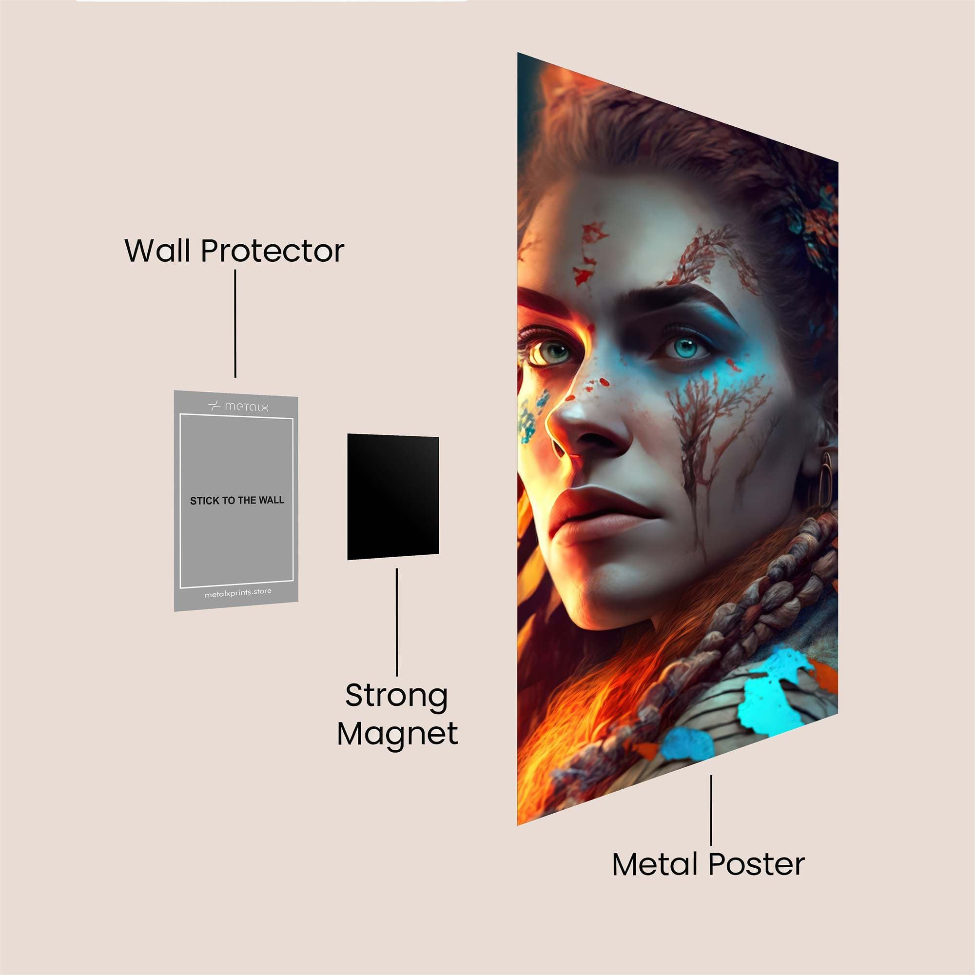 Warrior Blaze Safe Wall Magnetic / M