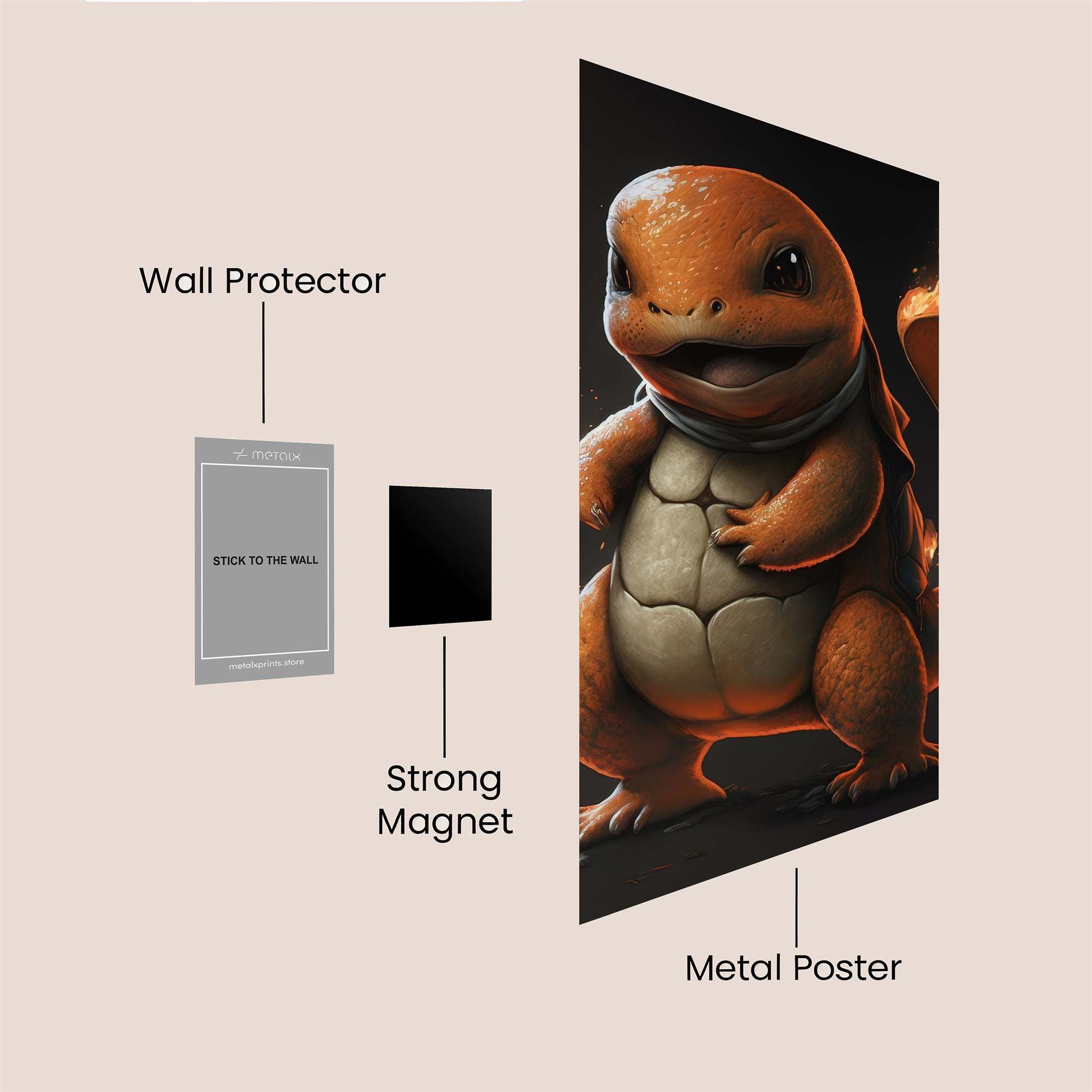 Charmander Blaze Safe Wall Magnetic / M